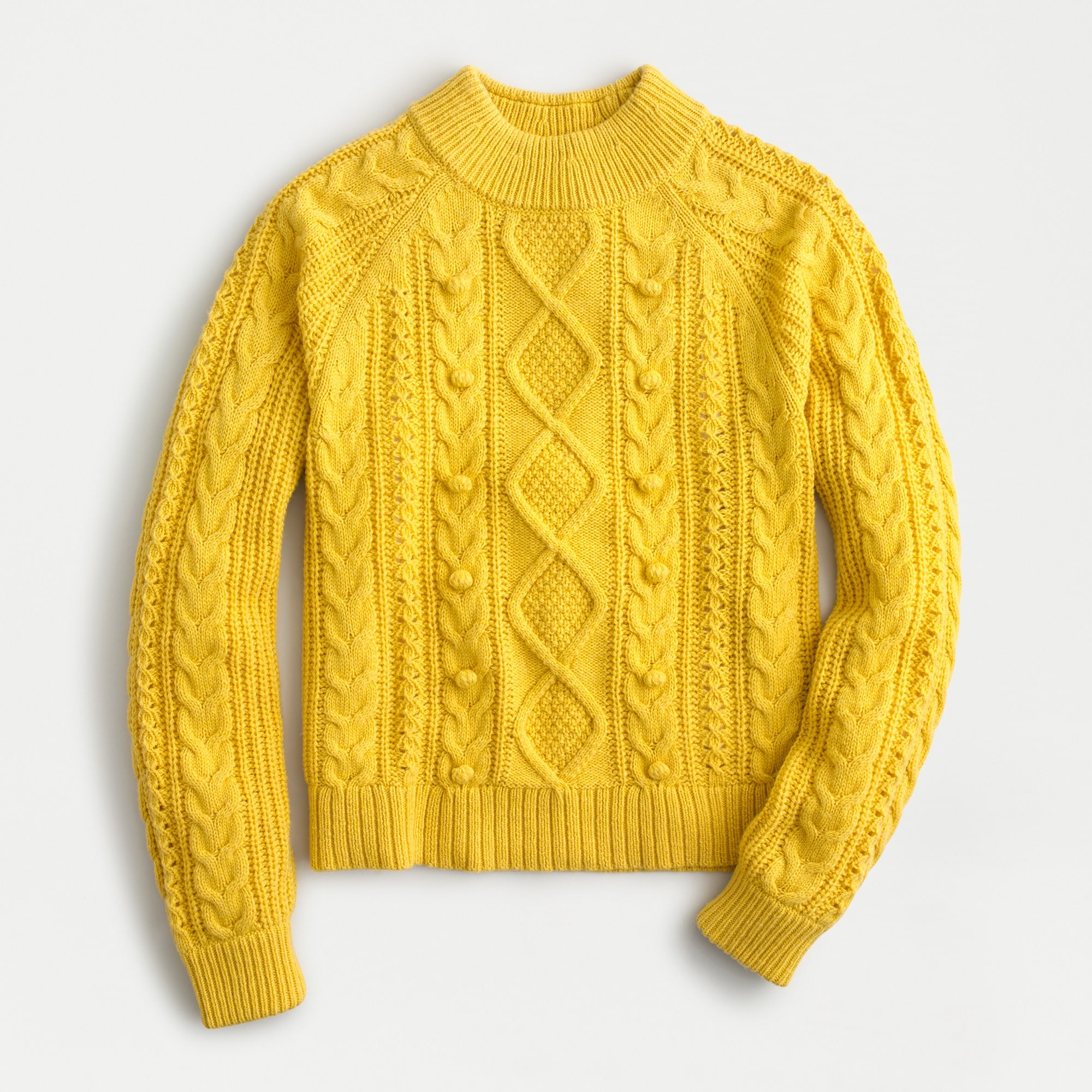 Pom-pom cable-knit sweater
