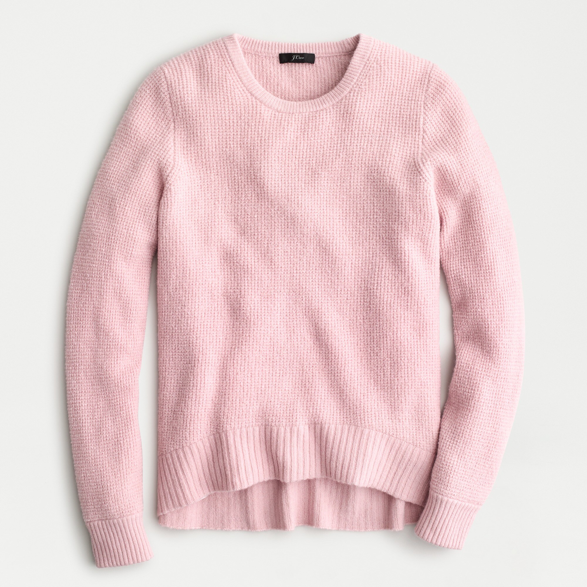High-low waffle sweater in Supersoft yarn