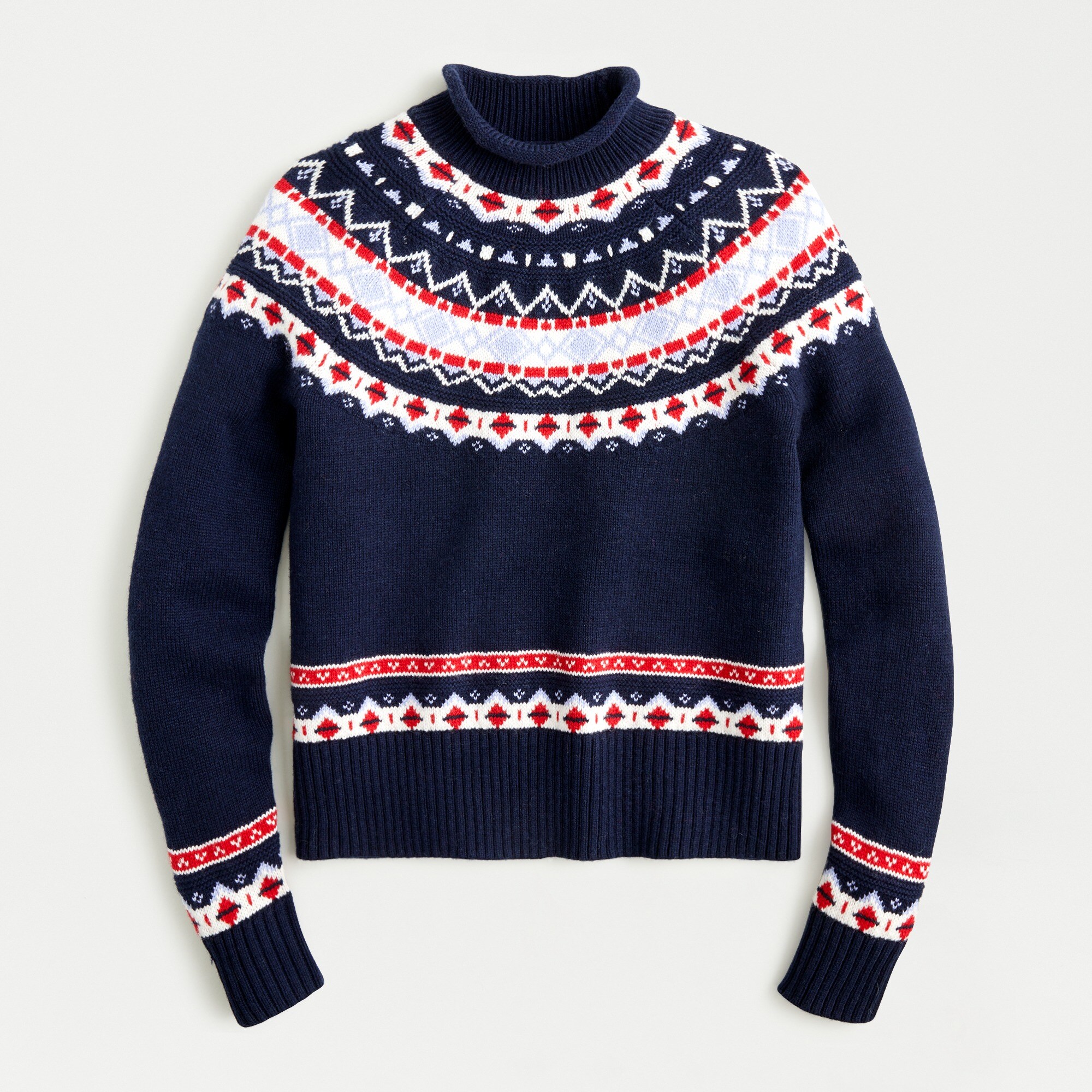 J.Crew Women s Rollneck Sweater In Fair Isle For Women