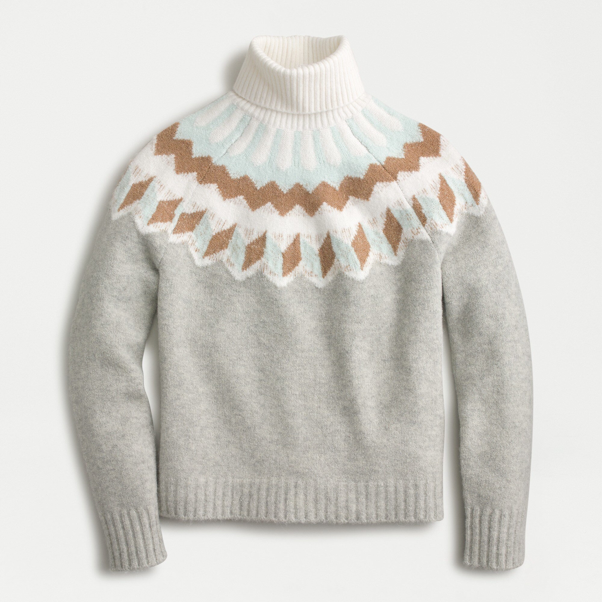 Fair Isle Turtleneck Sweater In Supersoft Yarn For Women | J