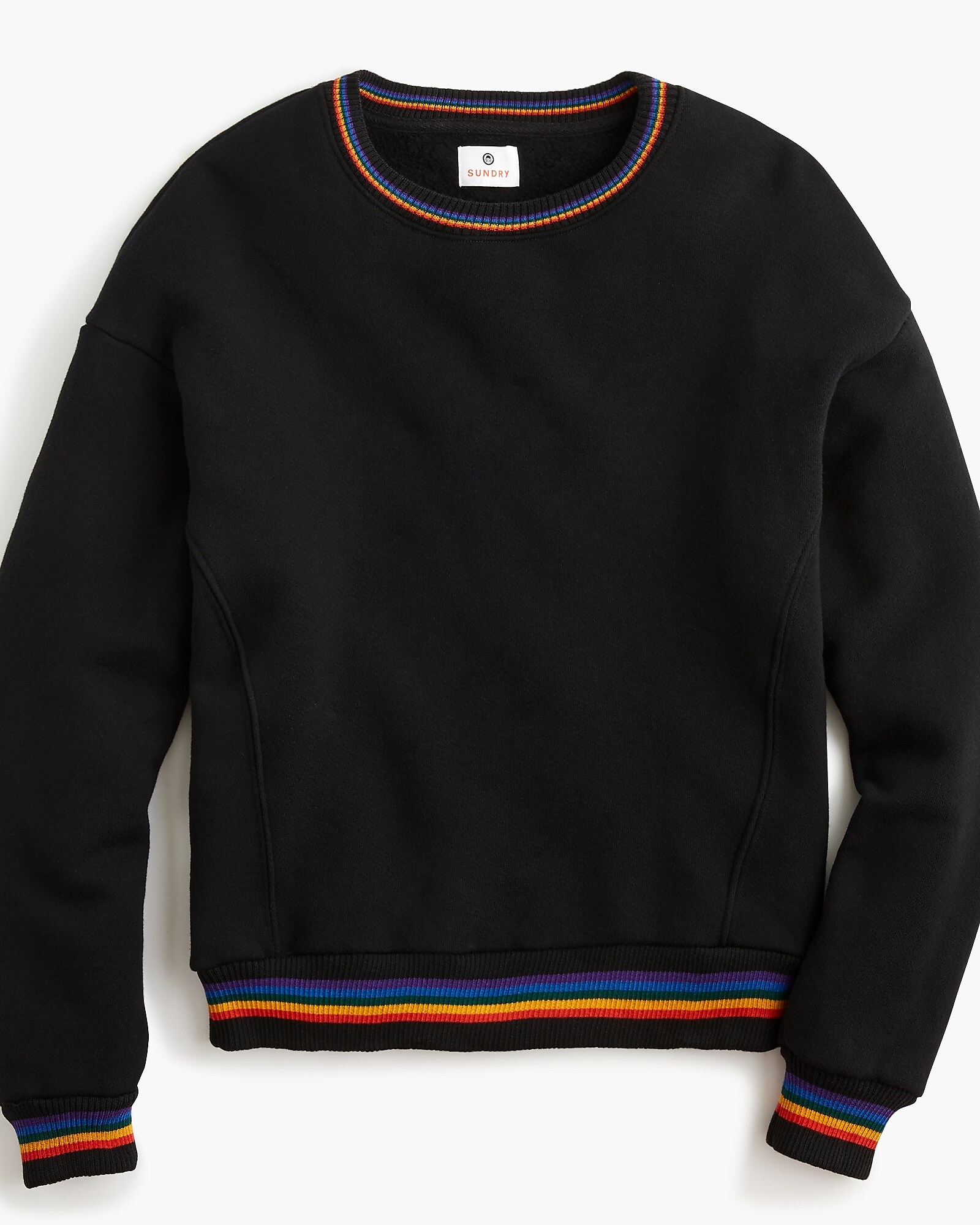 J.Crew: Sundry™ Crewneck Sweatshirt With Multicolor Stripes J.Crew: Sundry™ Crewneck Sweatshirt With Multicolor Stripes