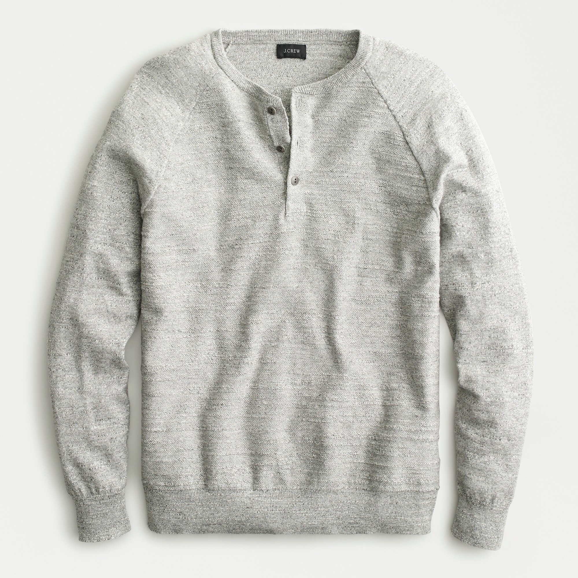 Rugged cotton henley sweater