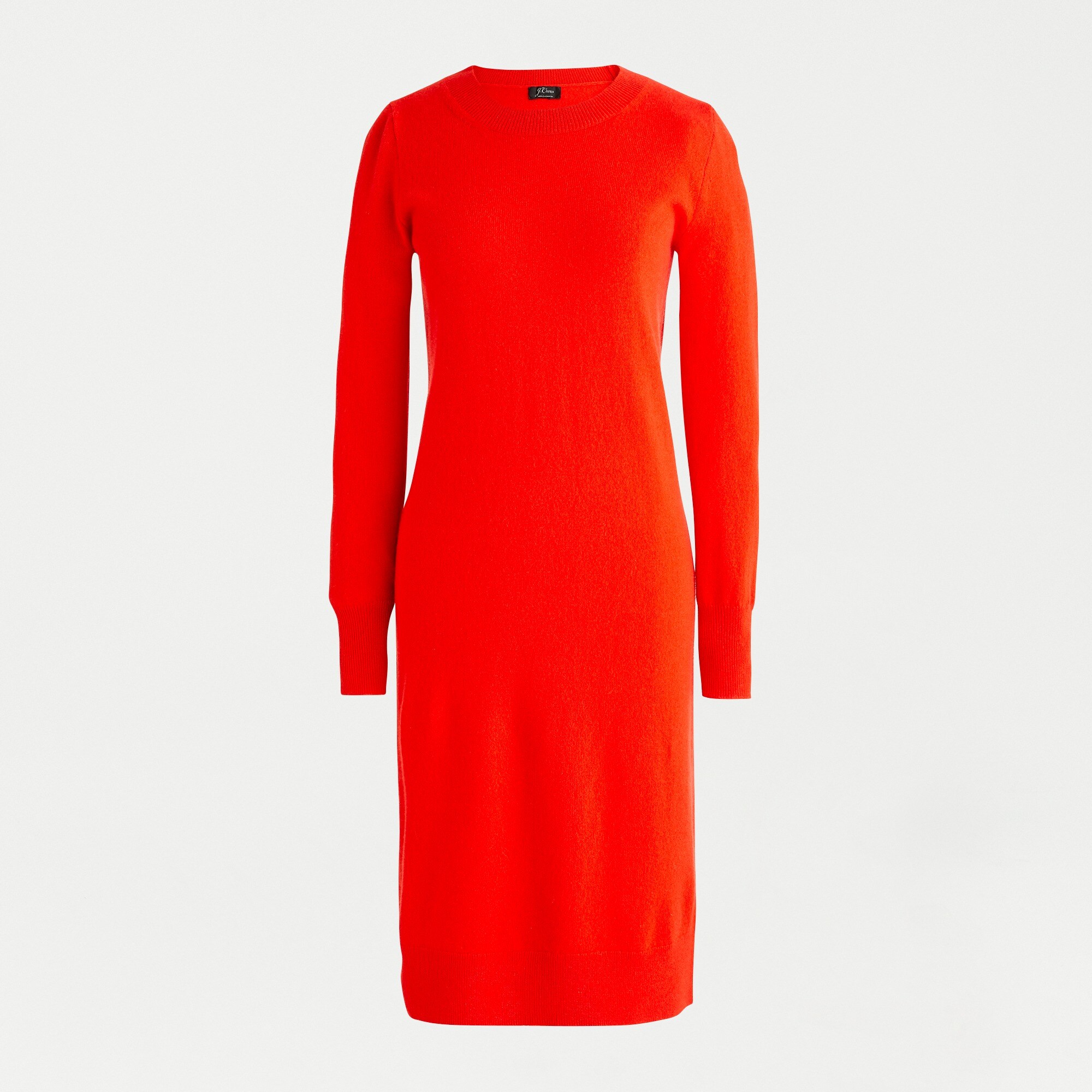 j.crew: long-sleeve everyday cashmere crewneck dress