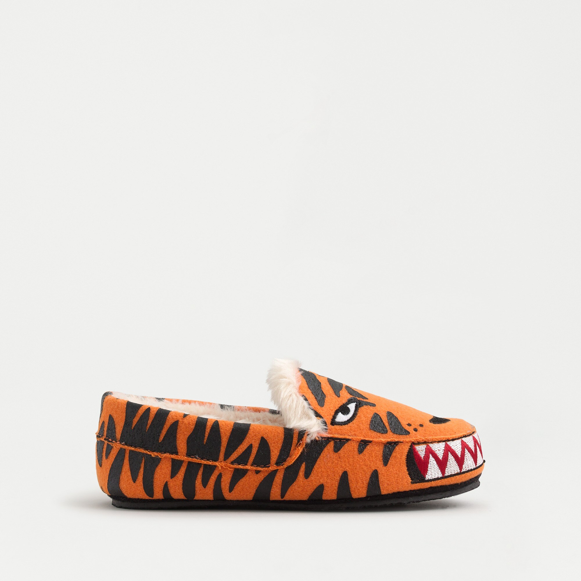 Kids' faux-shearling mocasin in wild tiger