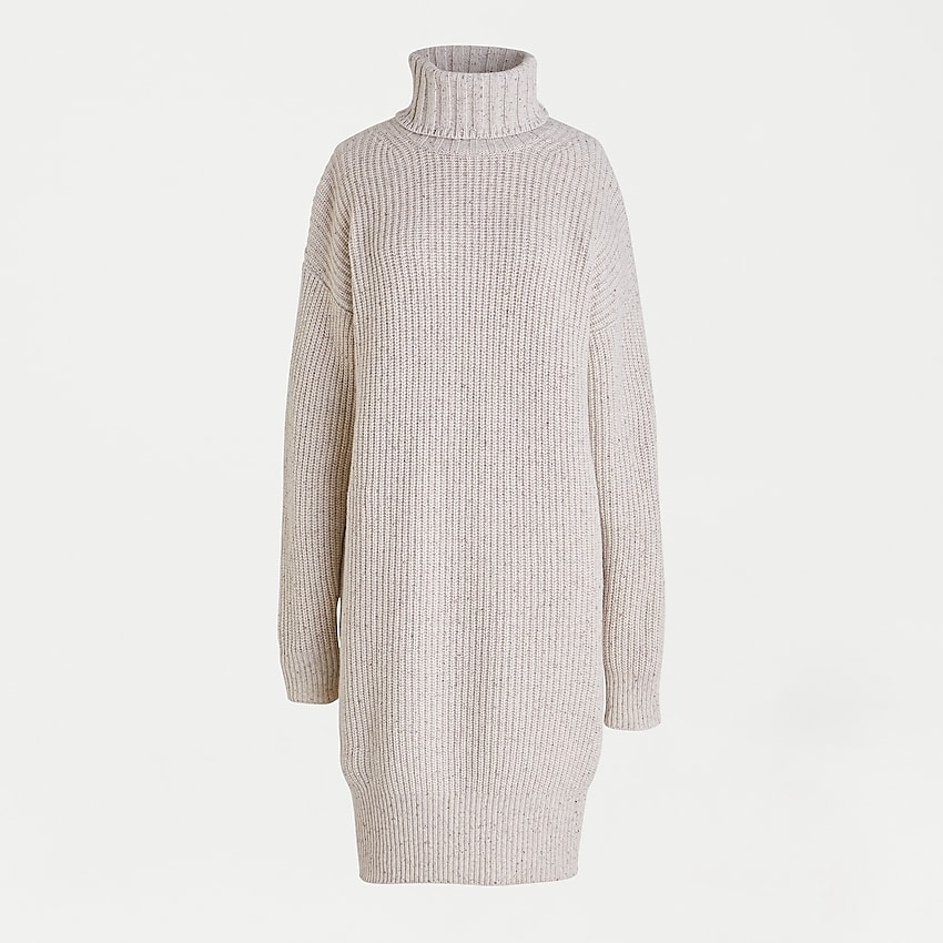 marled turtleneck sweater dress :, right side, view zoomed