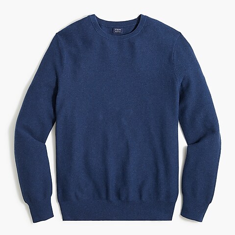 mens Cotton garterstitch crewneck sweater