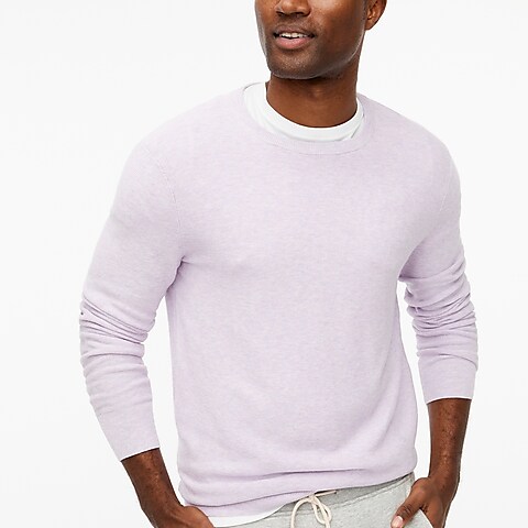 mens Cotton garterstitch crewneck sweater