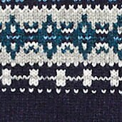 Fair Isle sweater in supersoft wool blend NAVY MULTI factory: fair isle sweater in supersoft wool blend for men
