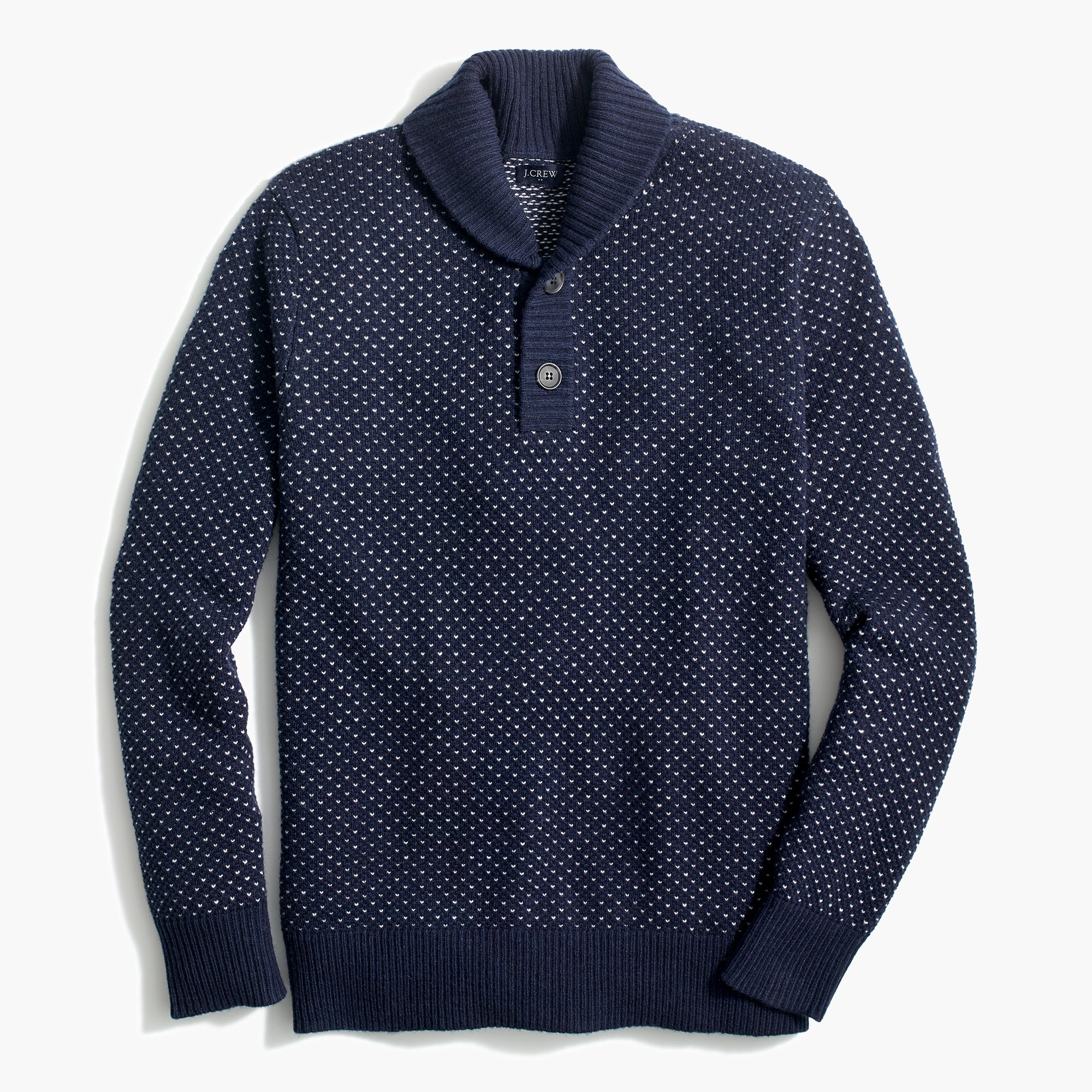 Shawl-collar Sweater In Supersoft Wool Blend For Men | Factory