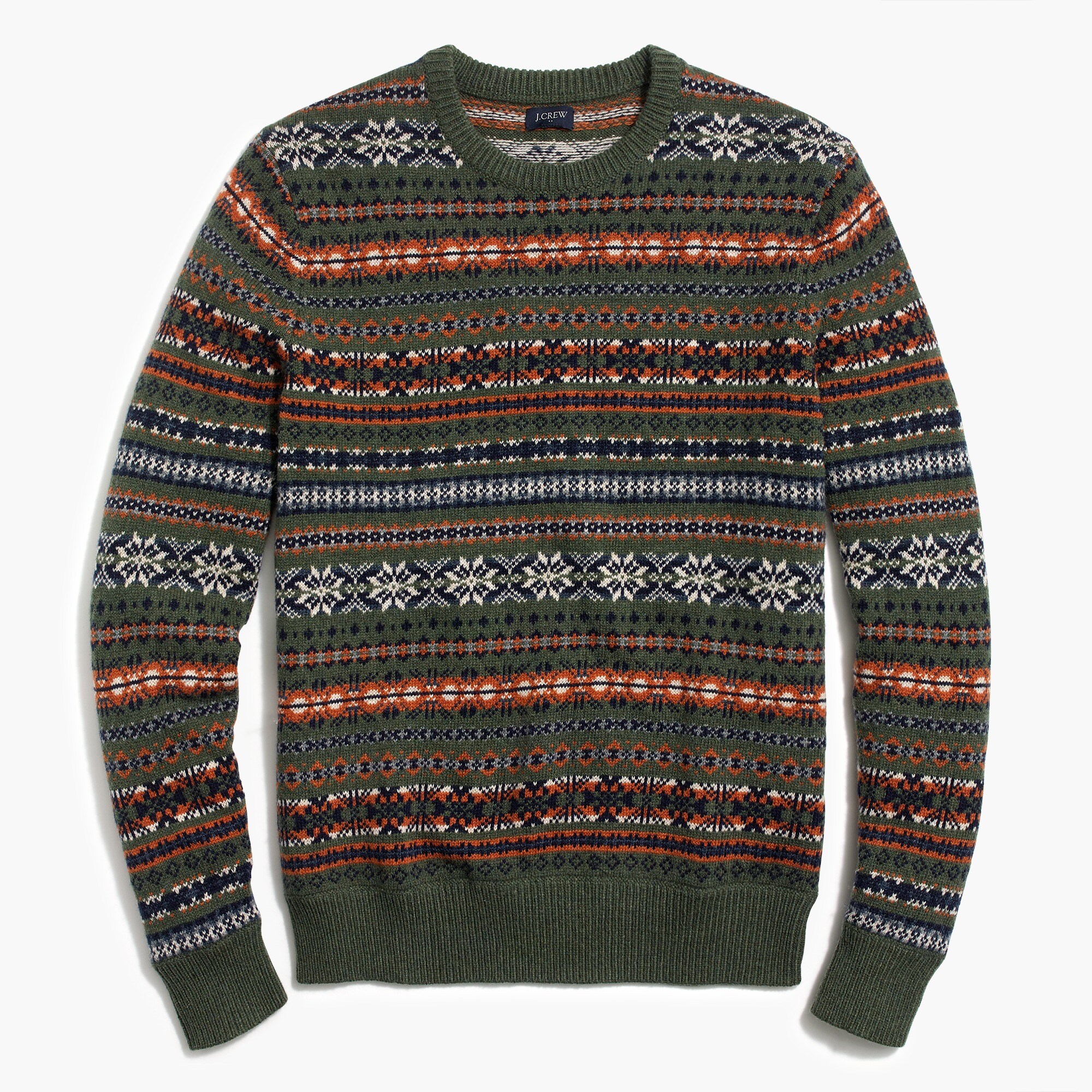 fair isle sweater in supersoft wool blend for men