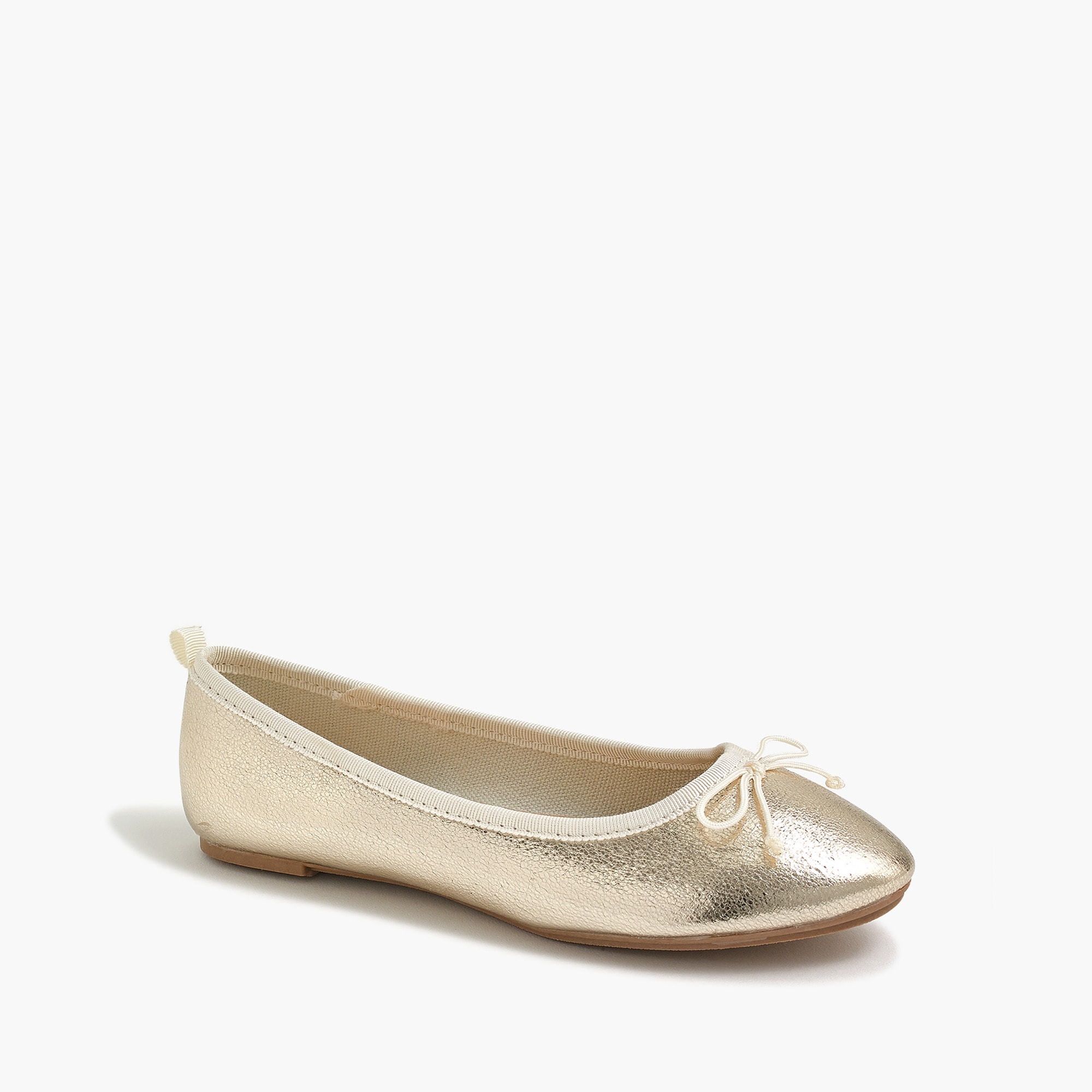 Girls' metallic gold ballet flats