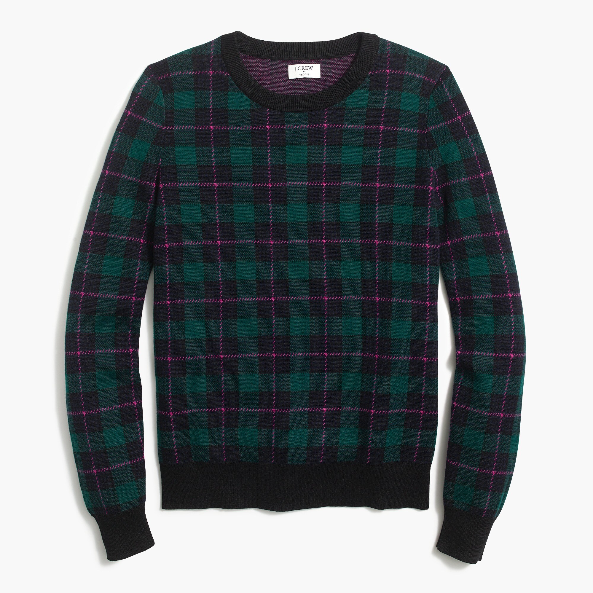 tartan teddie sweater for women