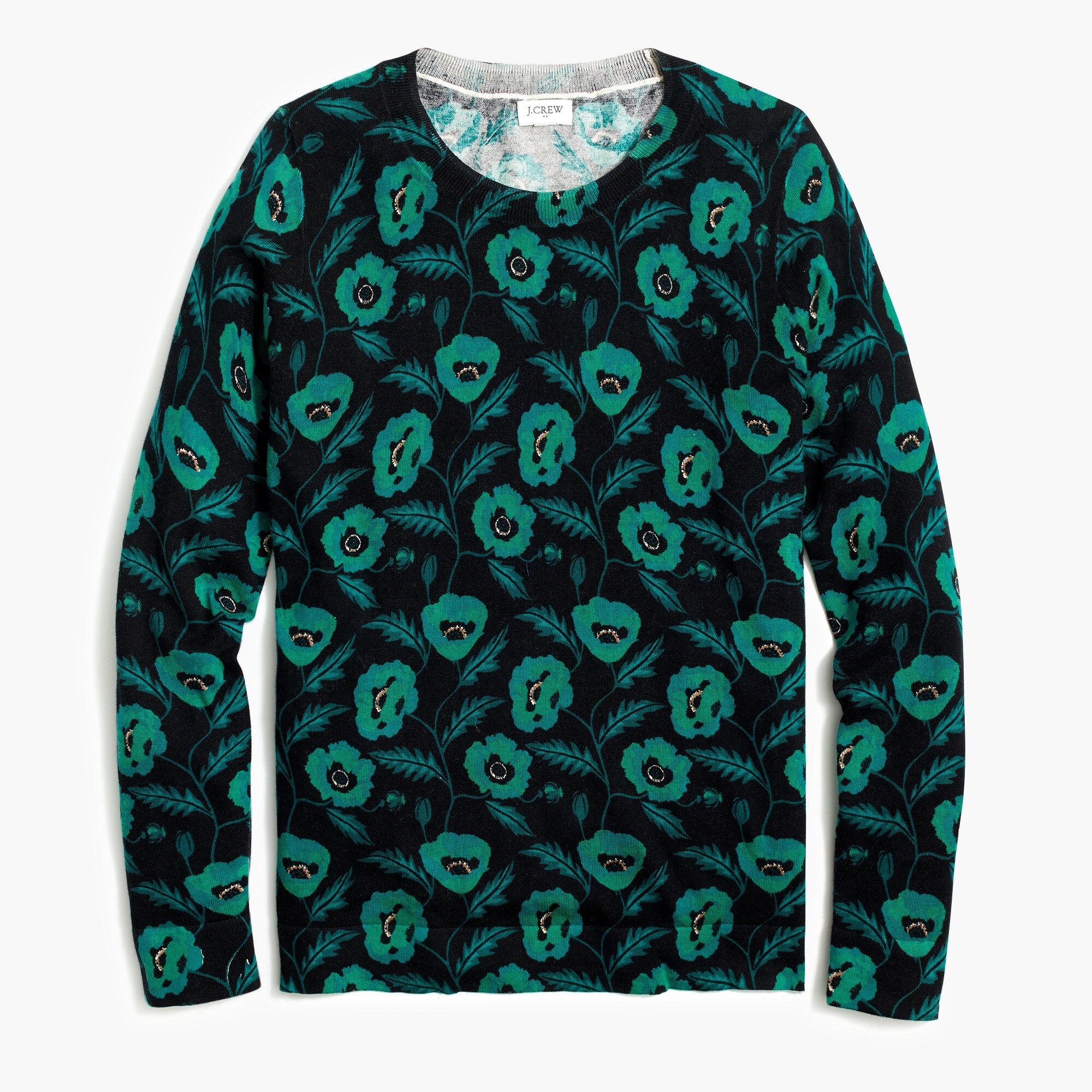 Poppy-print Teddie sweater
