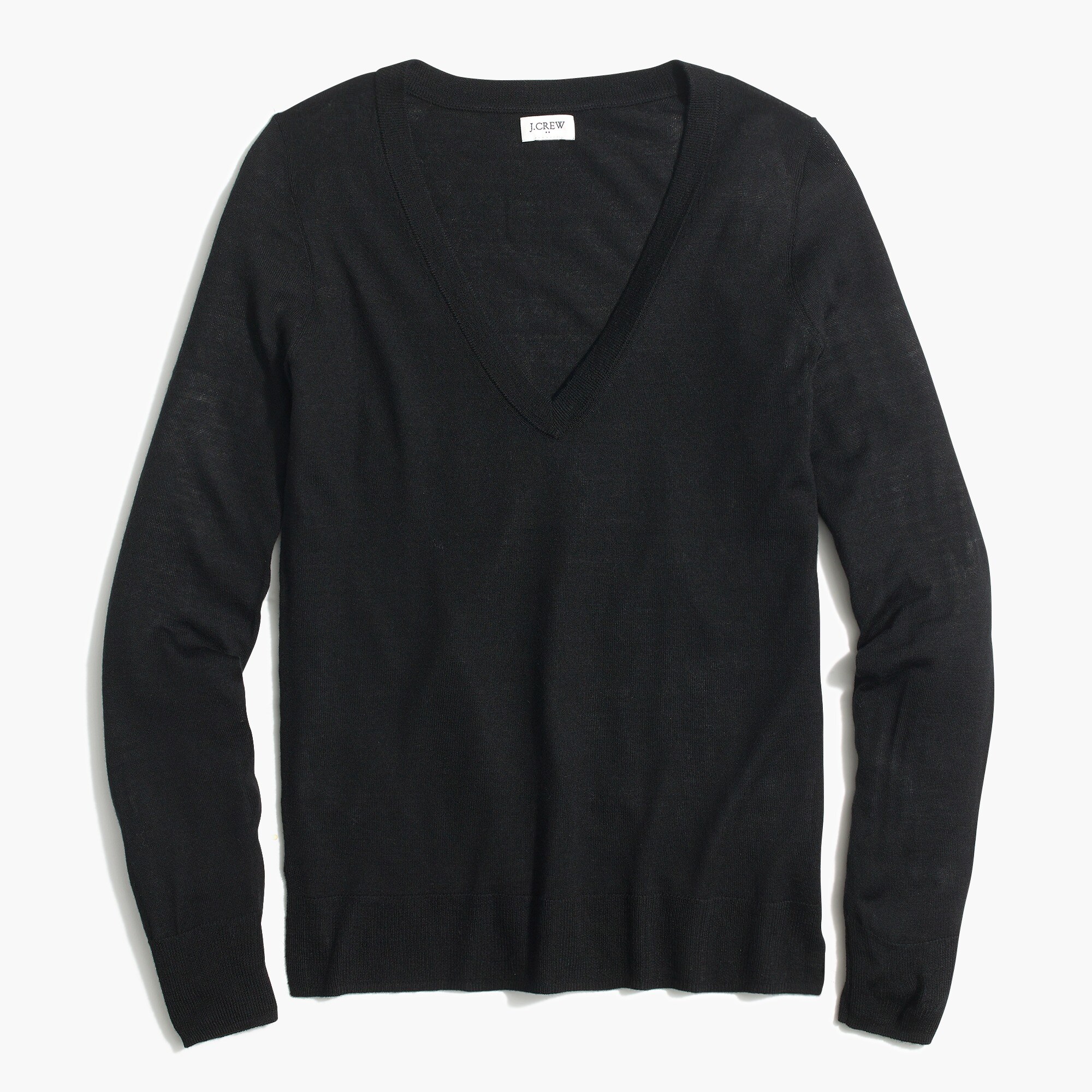 v-neck sweater in merino wool blend for women