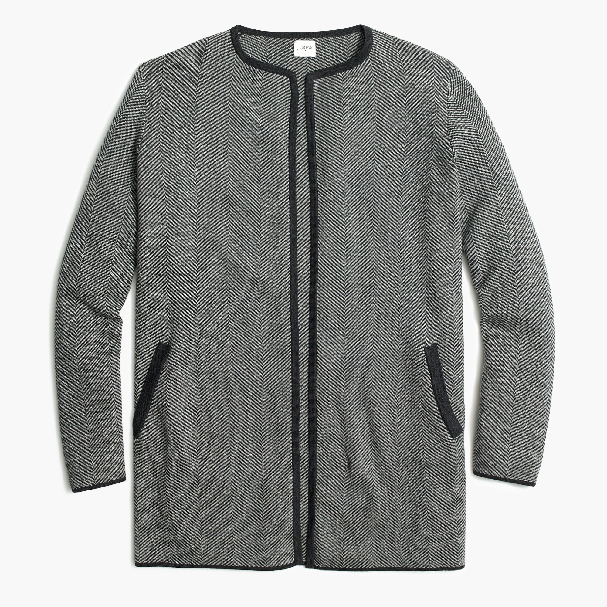 vanessa sweater-jacket in herringbone for women