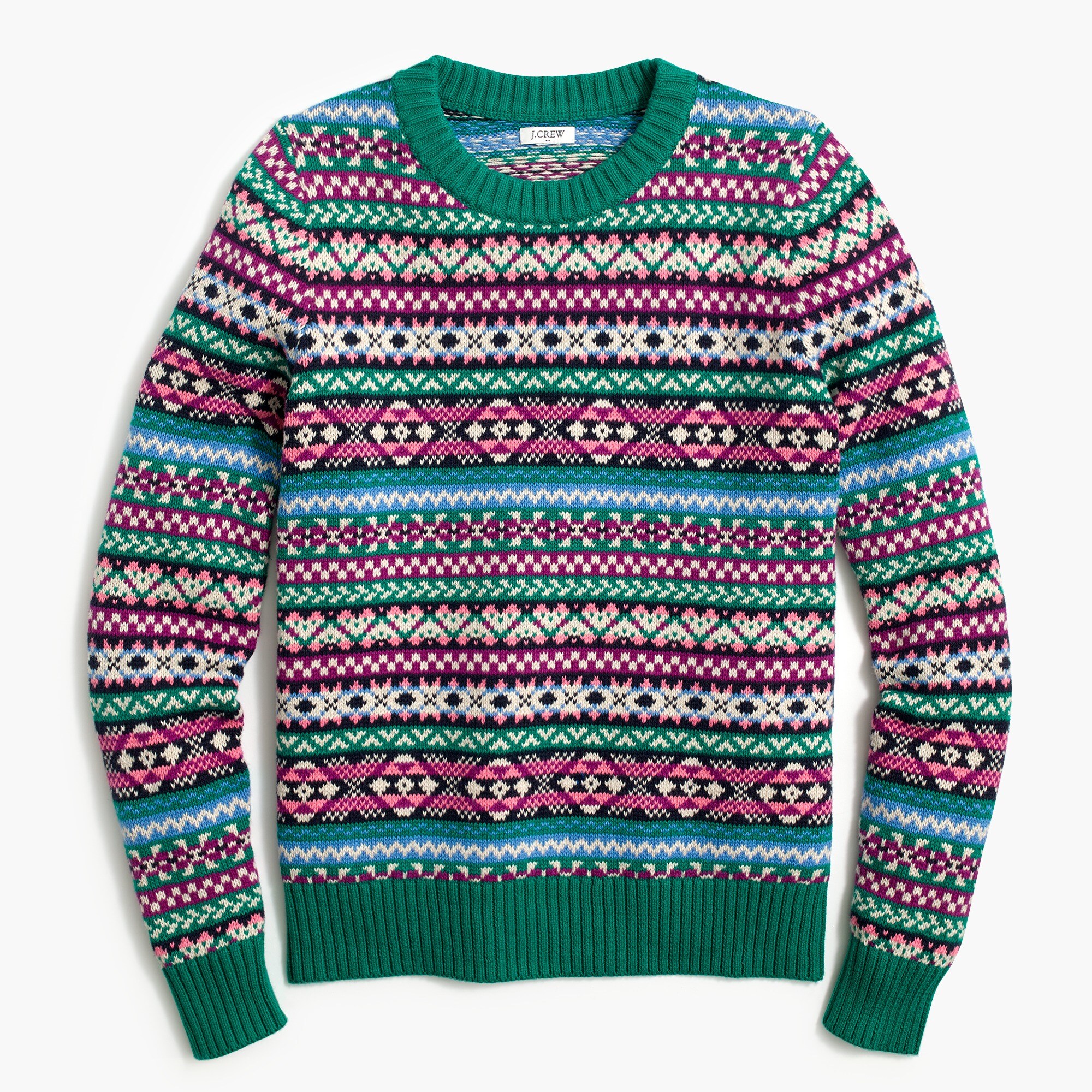 allover fair isle sweater for women