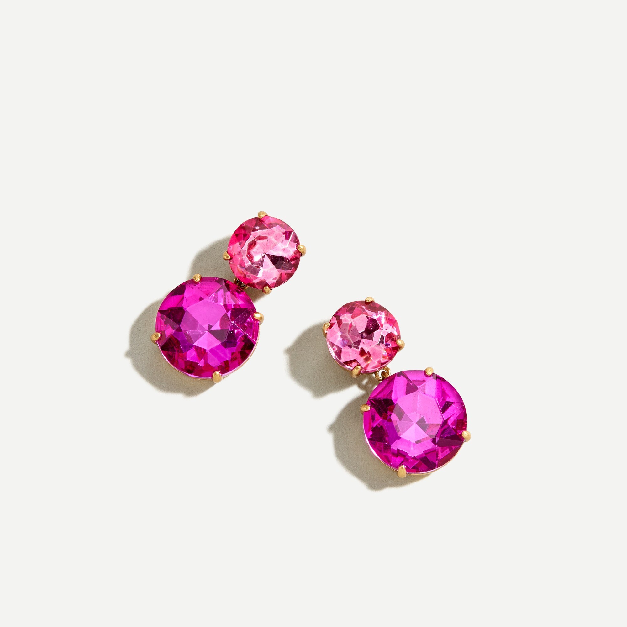 Two gem drop earrings