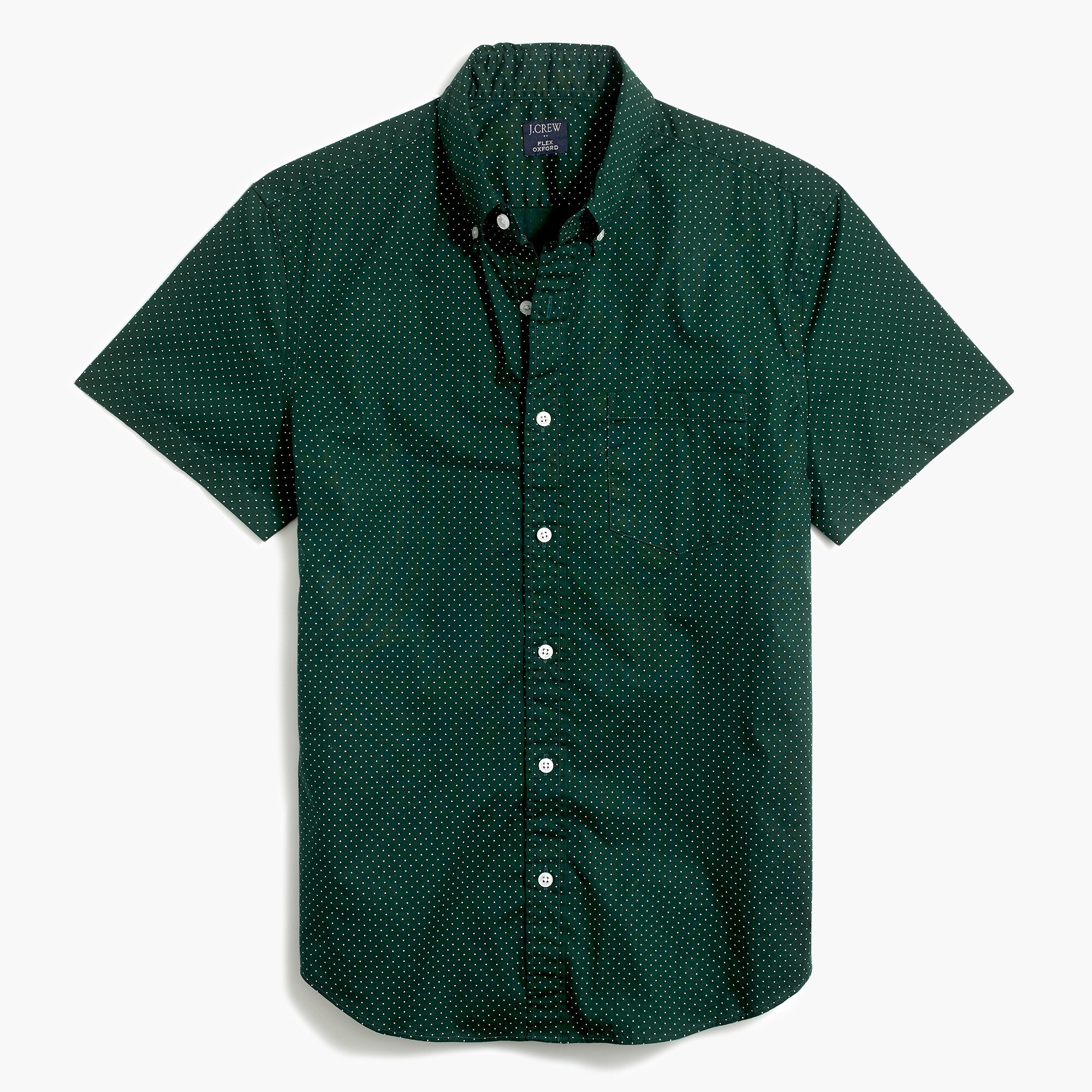 Short-sleeve printed slim shirt