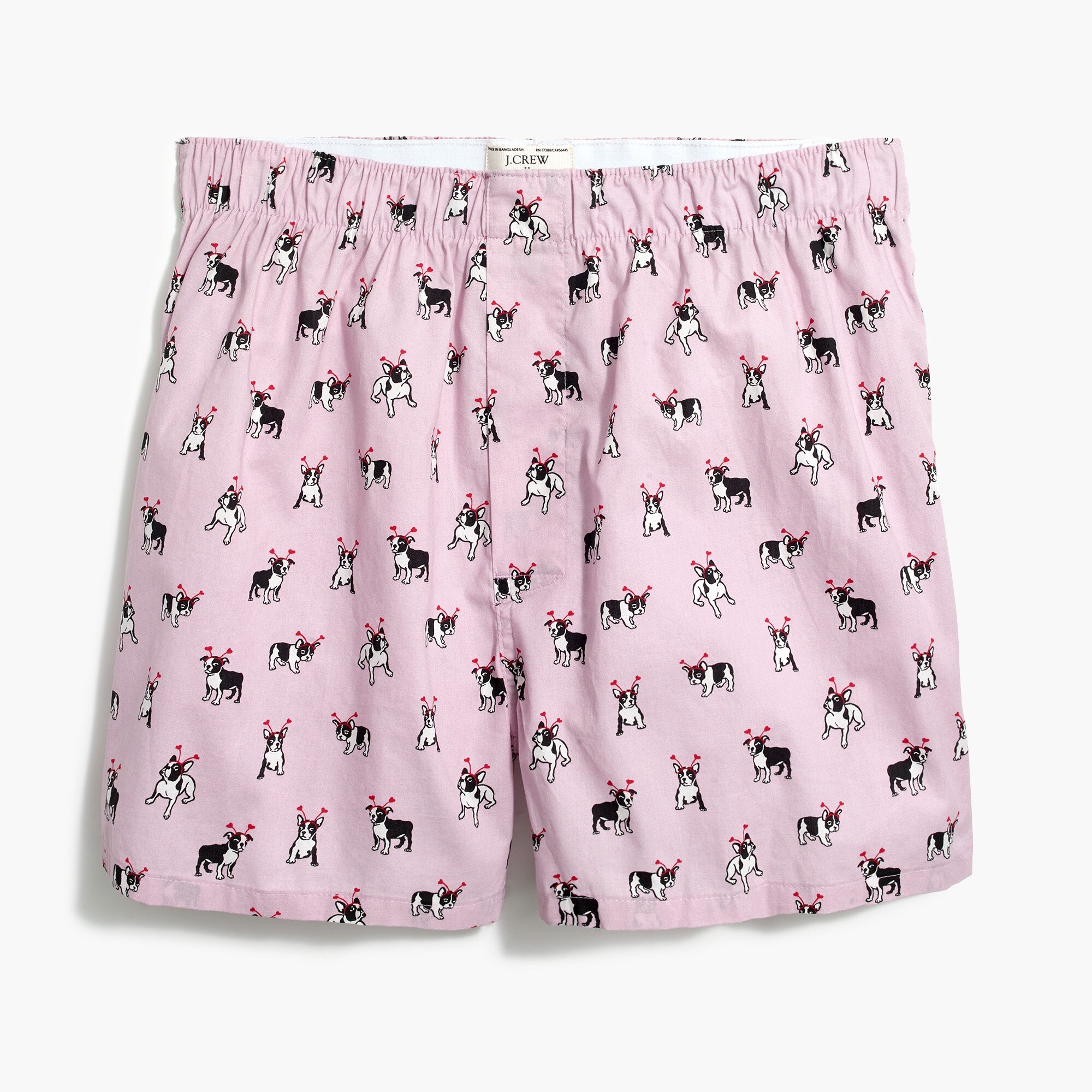 Frenchie valentine woven boxers