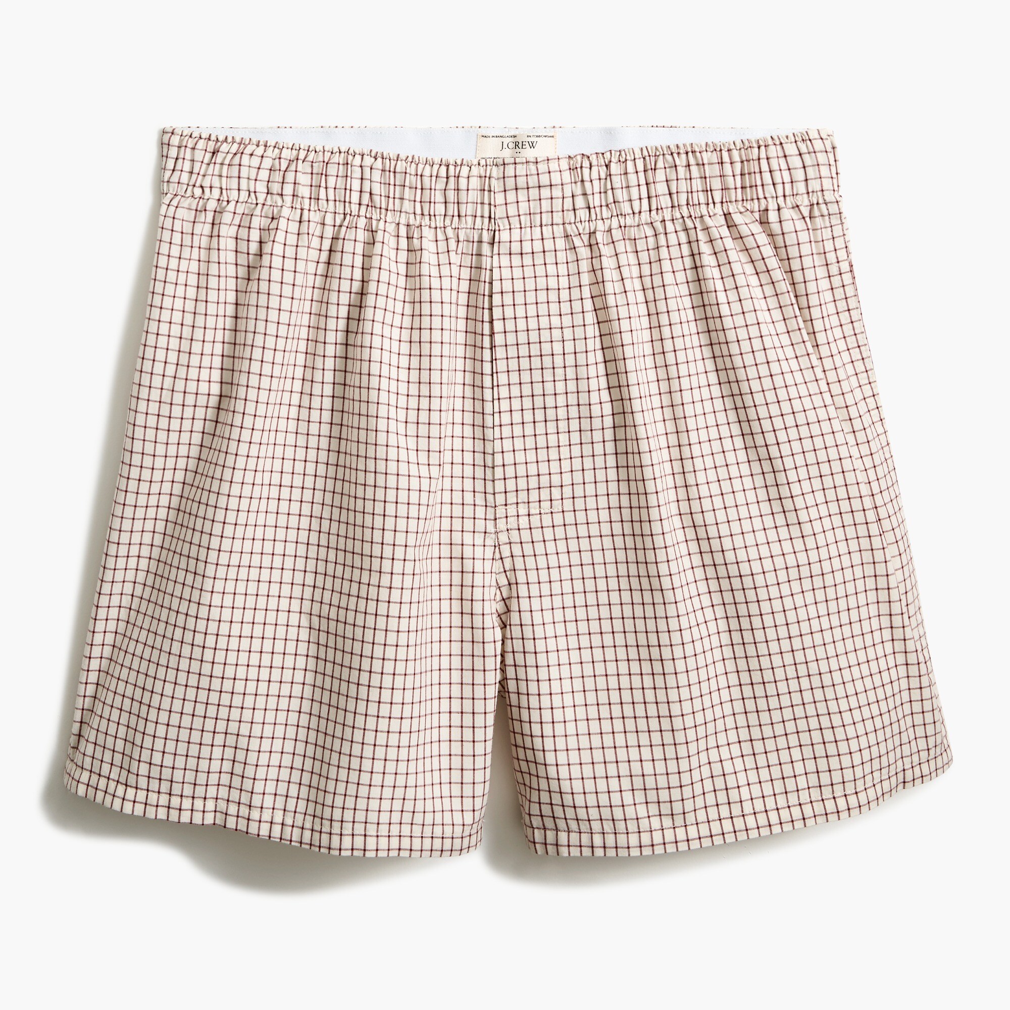 windowpane woven boxers for men