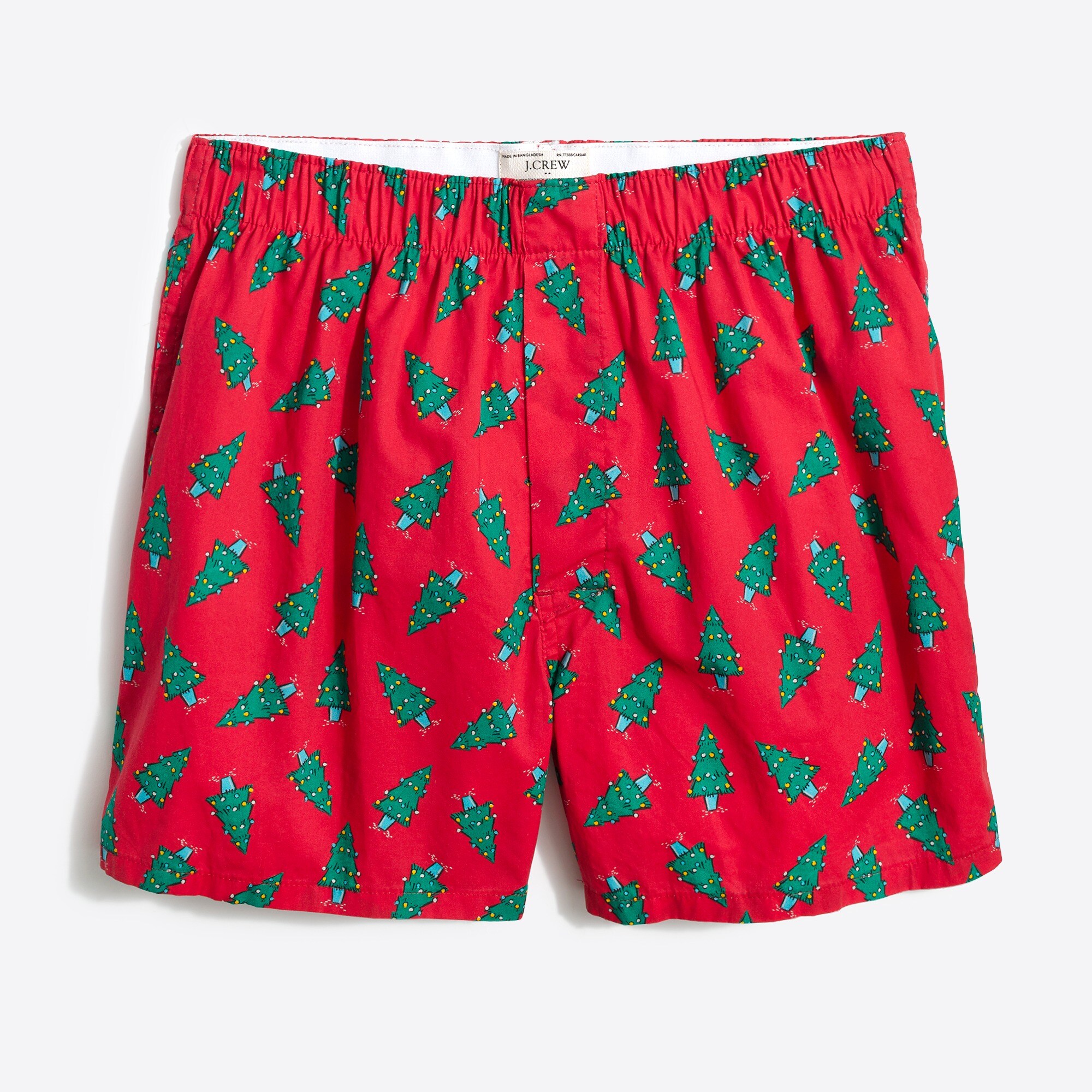 Christmas tree woven boxers