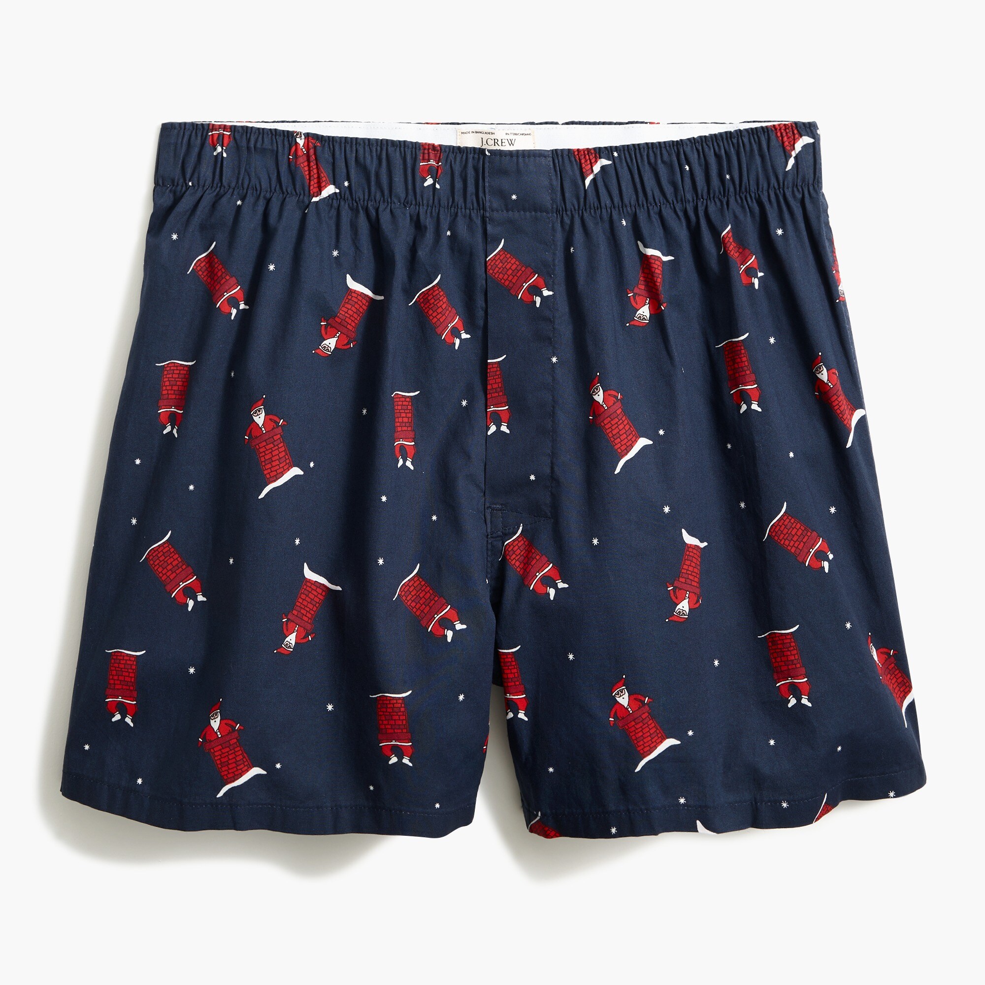 Santa and chimney woven boxers