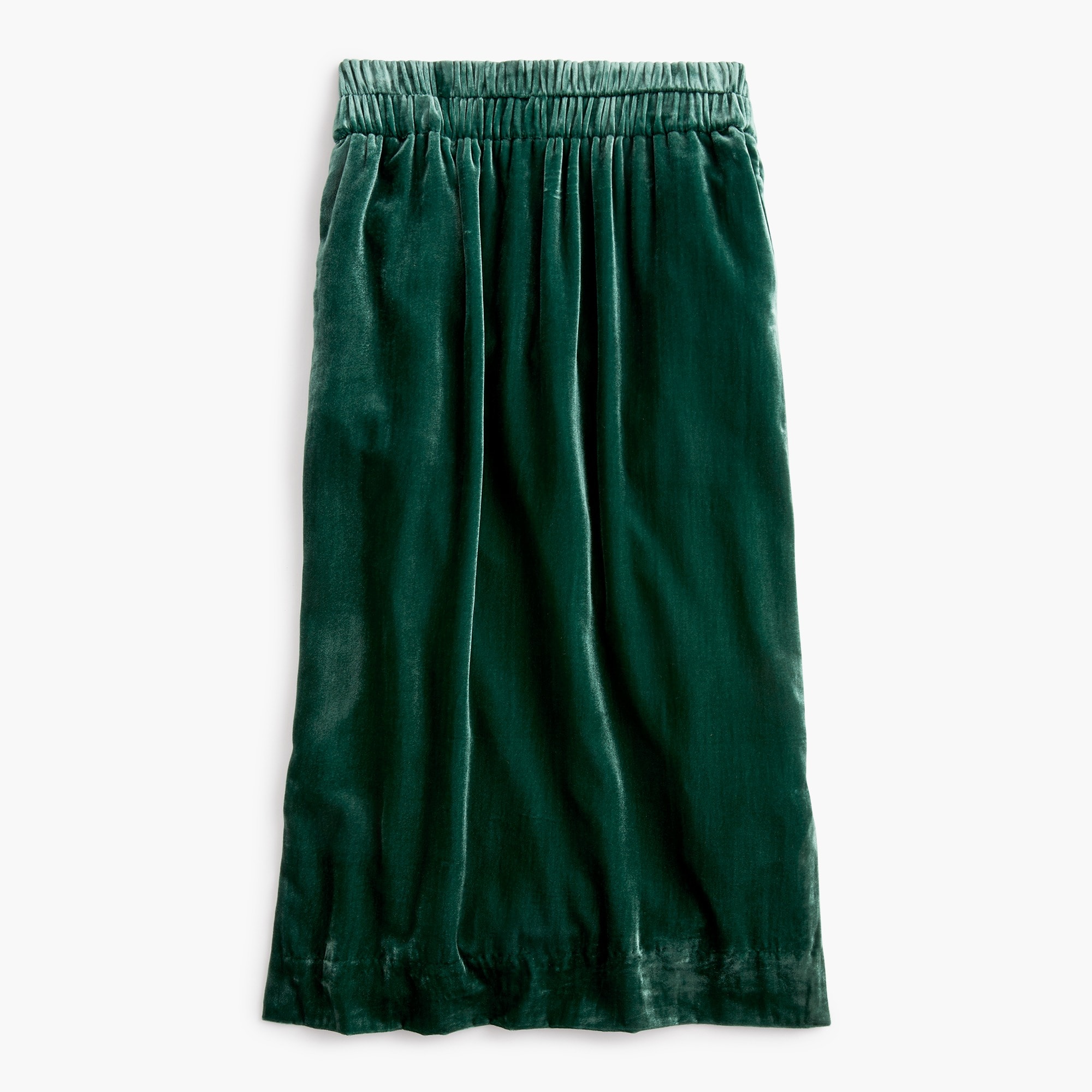 Velvet pull-on skirt