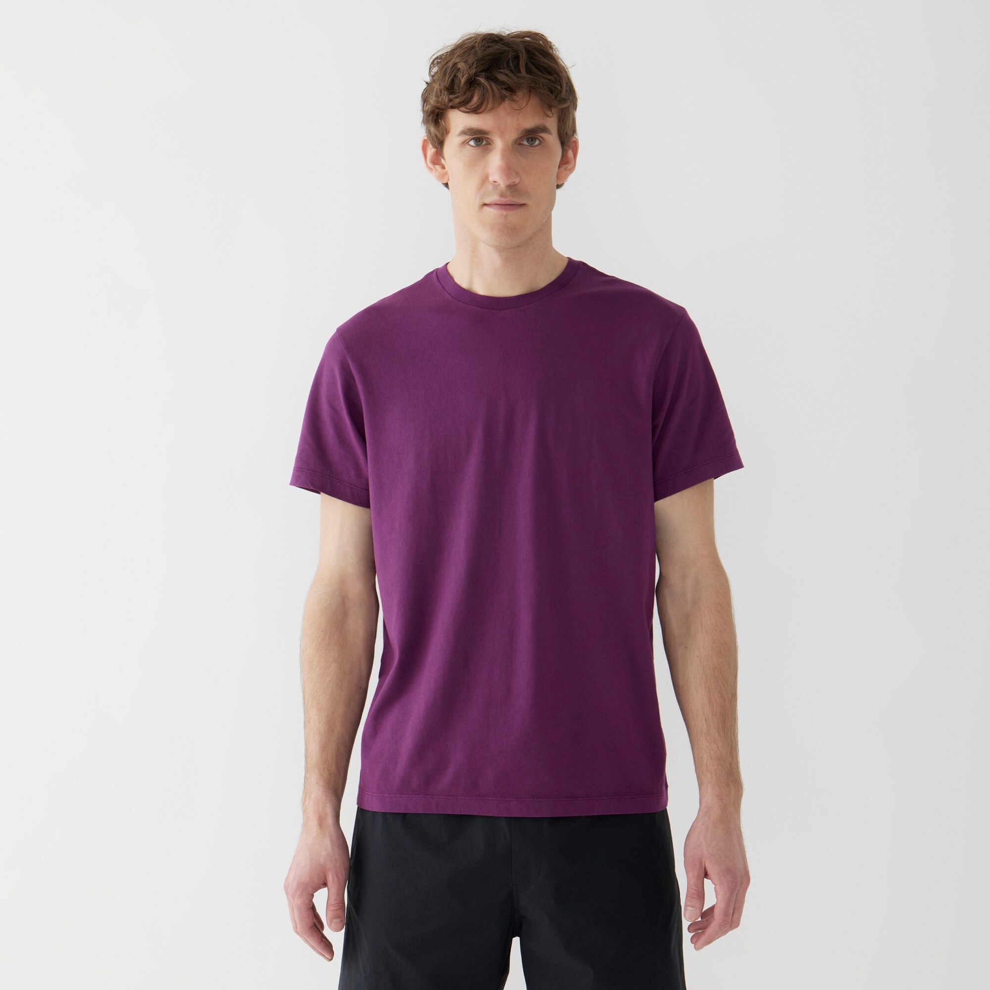 j.crew: broken-in short-sleeve t-shirt for men, right side, view zoomed