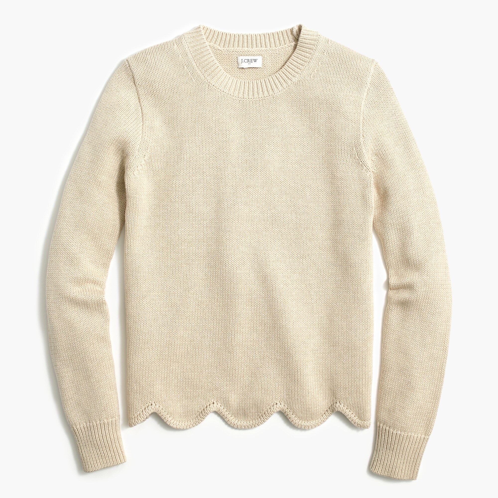 Scalloped-hem sweater