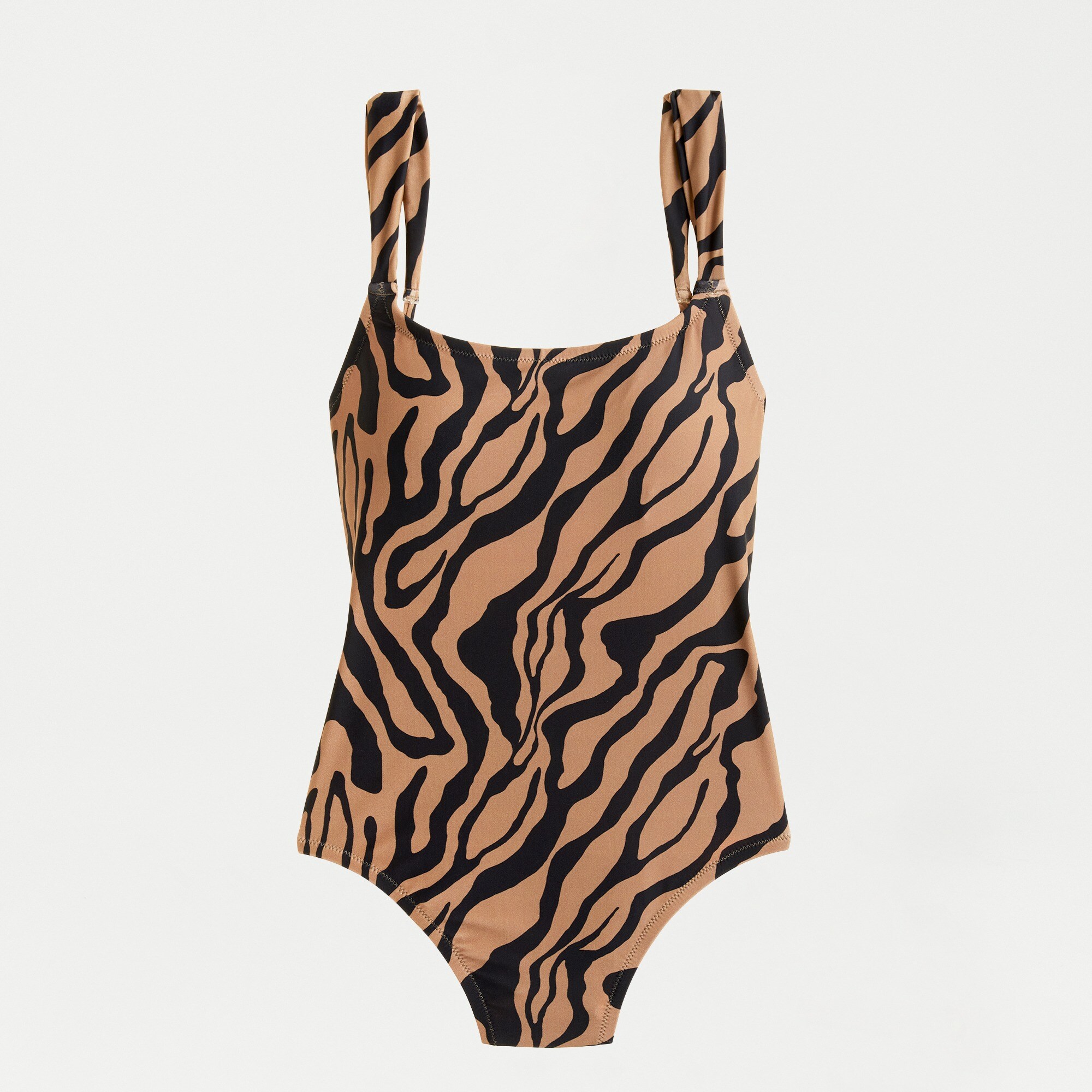J.Crew: Wide-strap One-piece Swimsuit In Zebra Stripe For Women