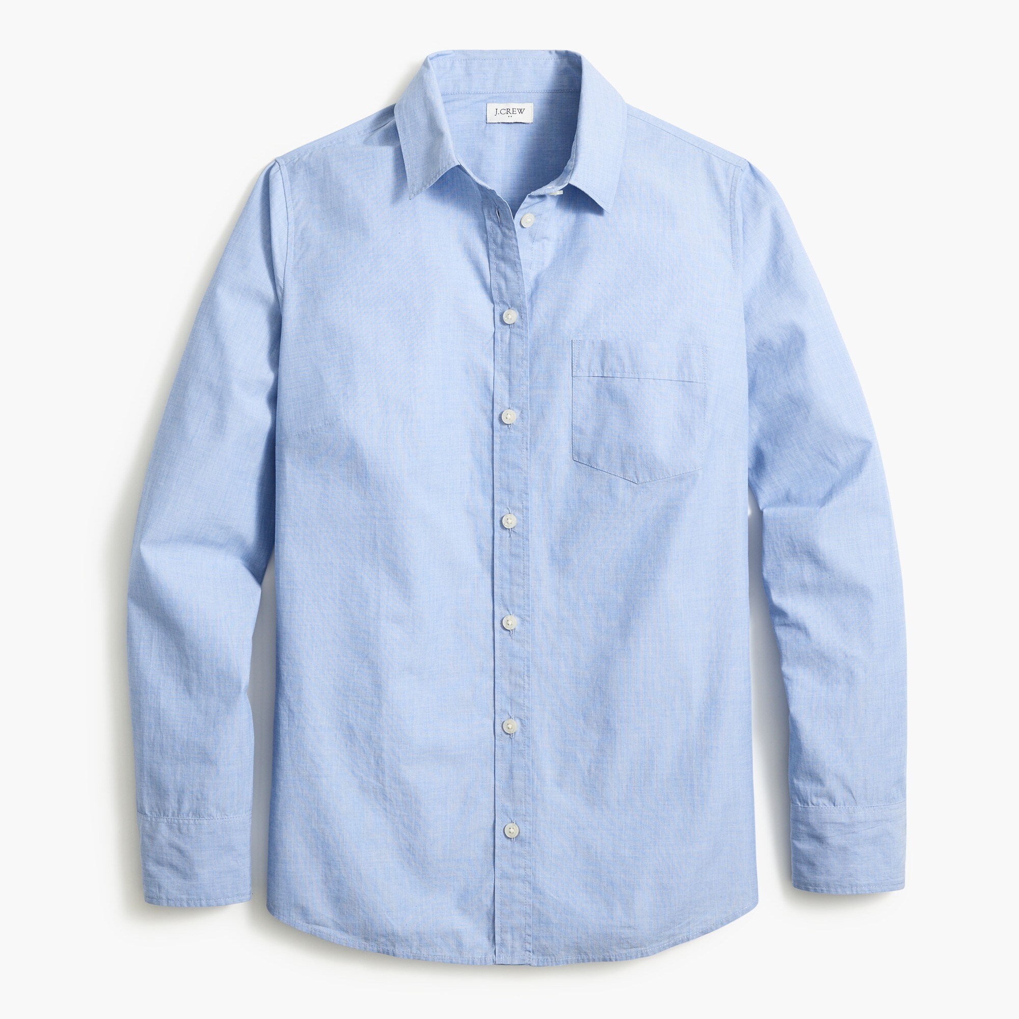 Signature-fit button-up shirt in end-on-end cotton