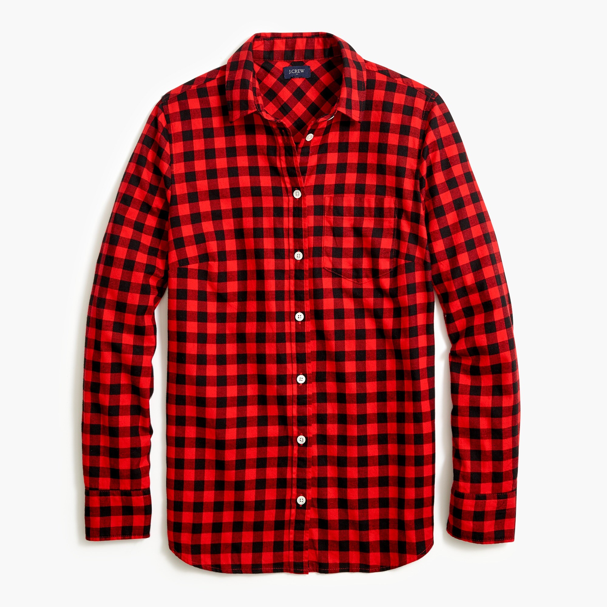 flannel shirt in boyfriend fit for women