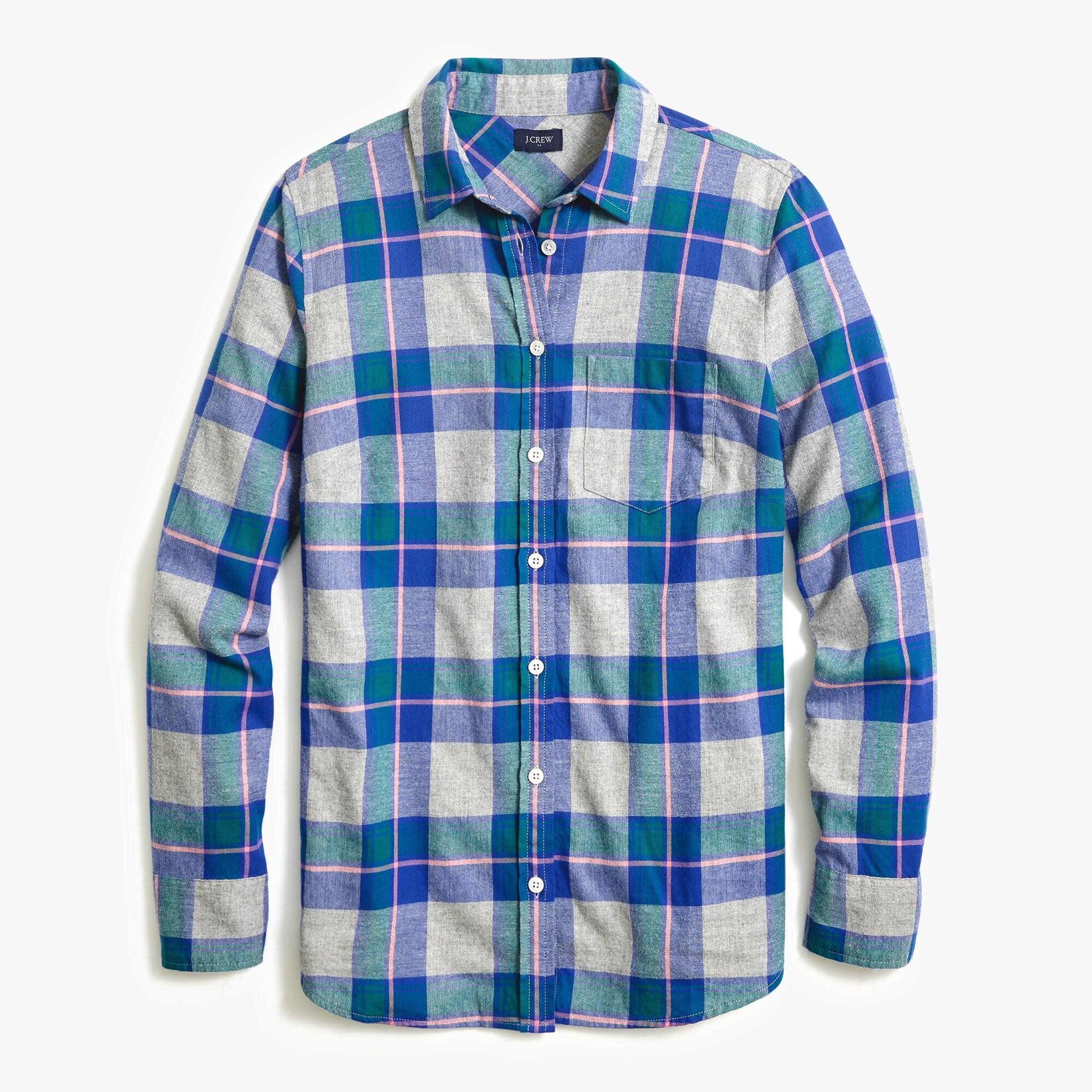 flannel shirt in boyfriend fit for women