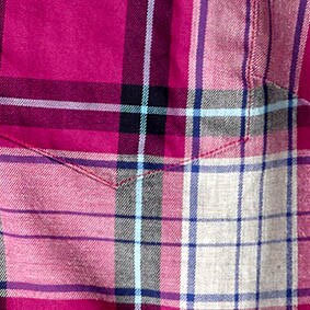 Flannel shirt in boyfriend fit GLEN PLAID BURGUNDY factory: flannel shirt in boyfriend fit for women