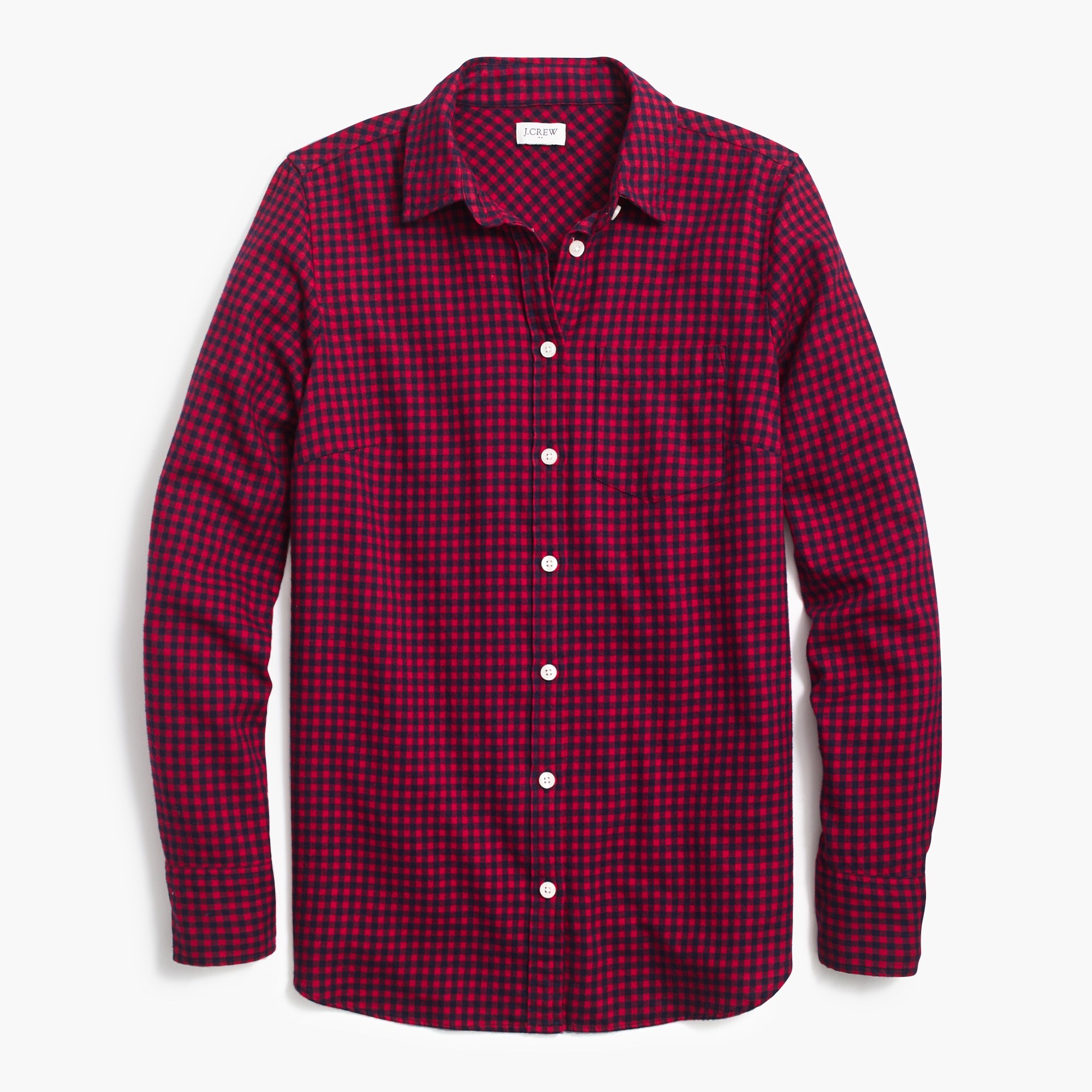 flannel shirt in boyfriend fit for women