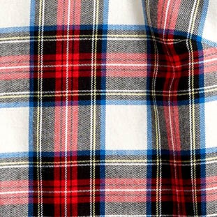 Flannel shirt with ruffle collar WHITE OUT PLAID SALT MU factory: flannel shirt with ruffle collar for women