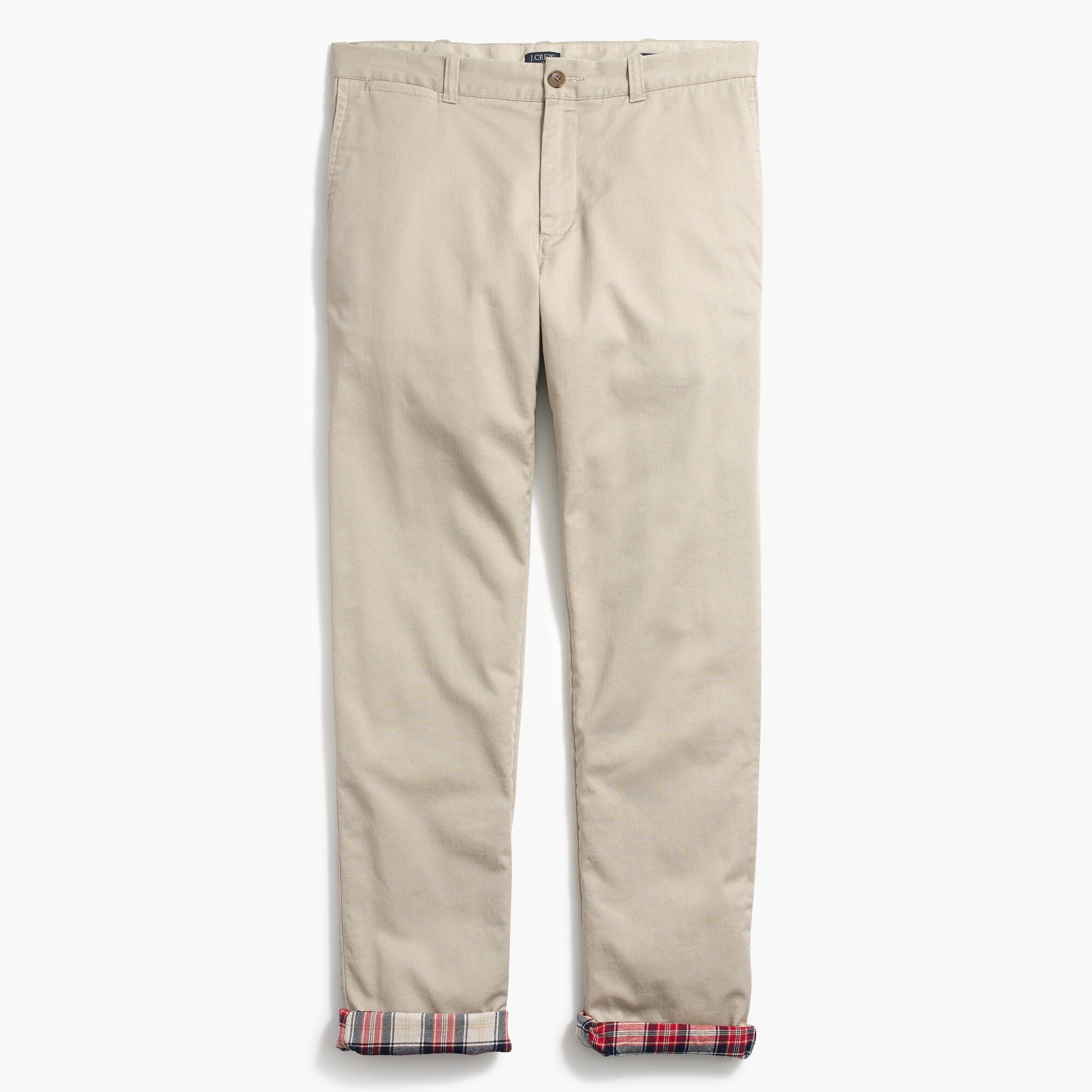 flannel-lined khaki pant for men
