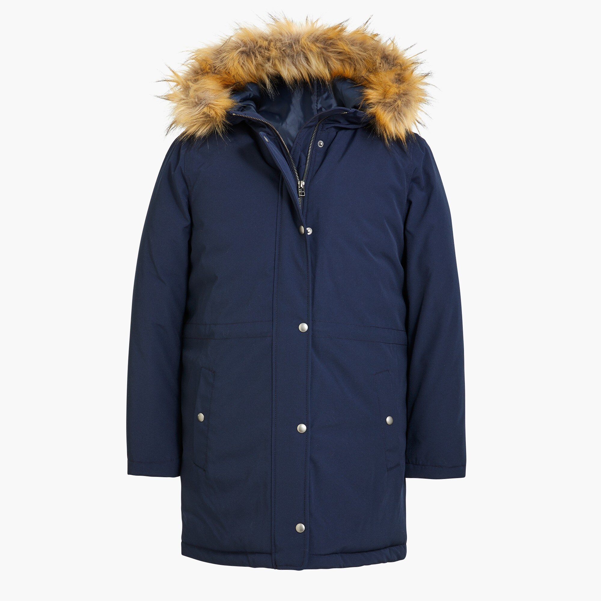 Faux-fur trim winter parka