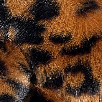 Leopard print faux-fur scarf BLACK KHAKI factory: leopard print faux-fur scarf for women