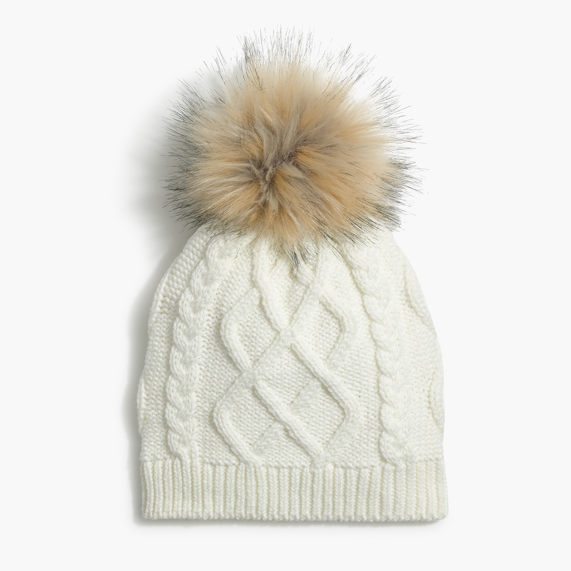 Faux-fur pom-pom hat