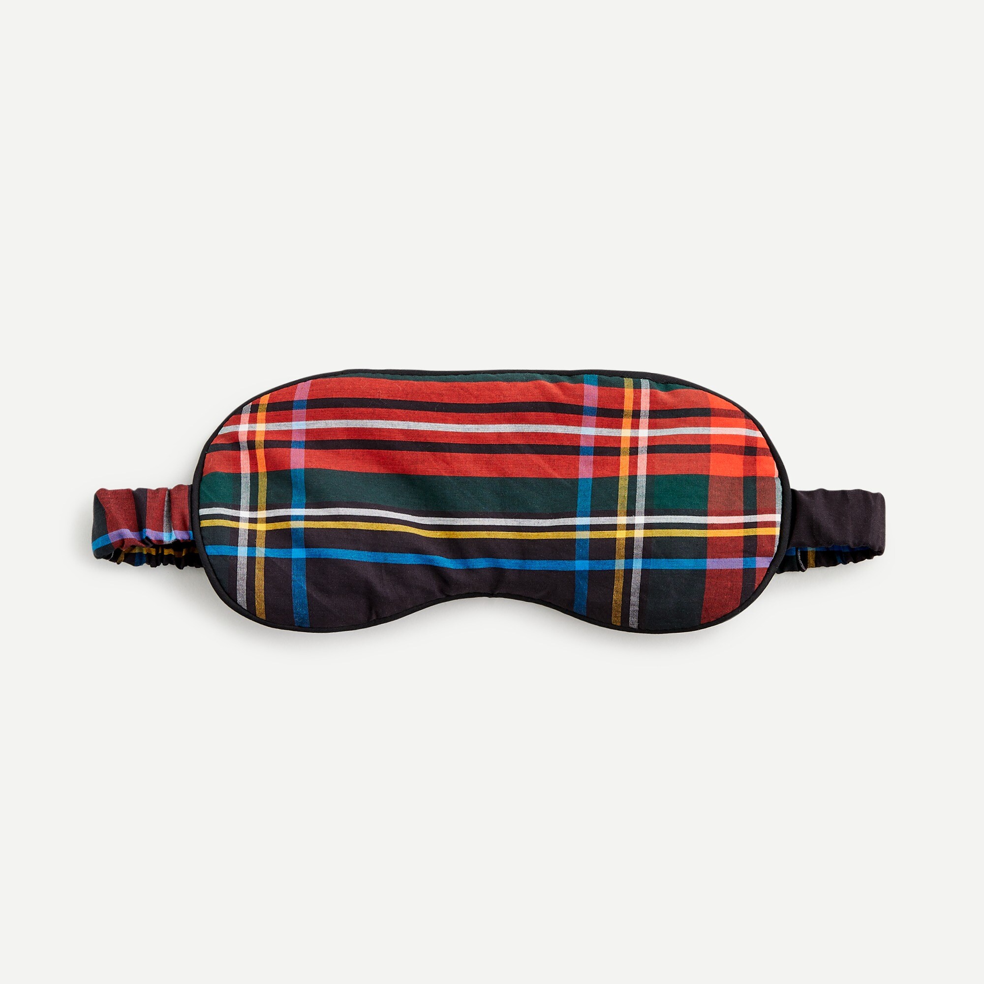 Cotton poplin eye mask in Stewart tartan