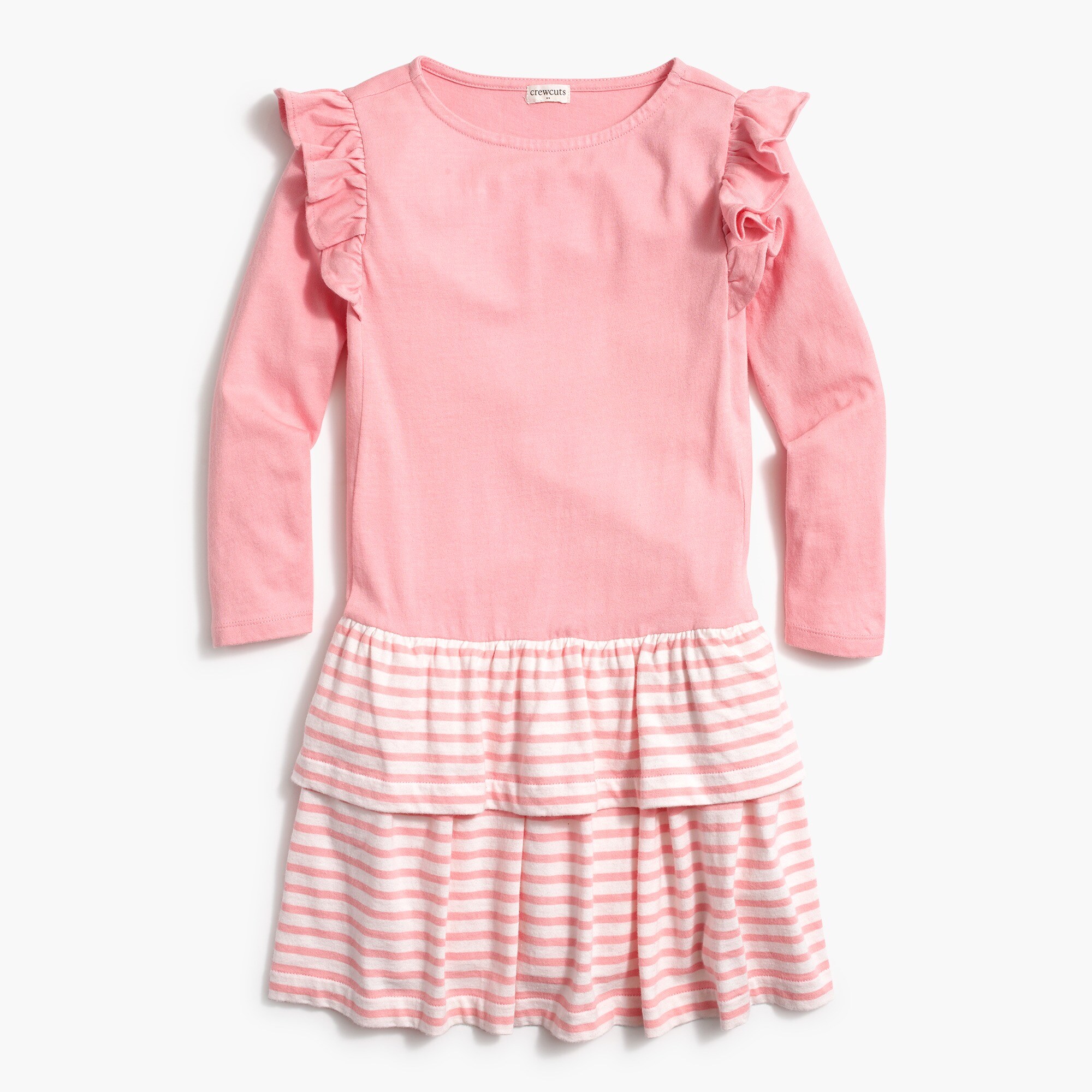 Girls' long-sleeve double skirt dress