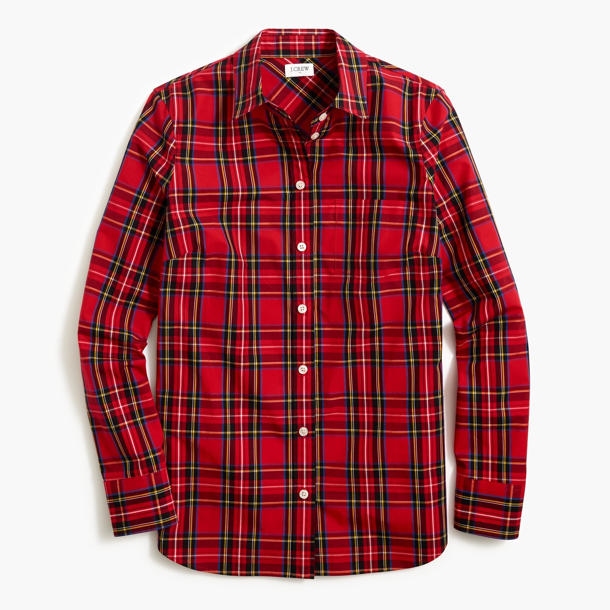 Button-up tartan shirt