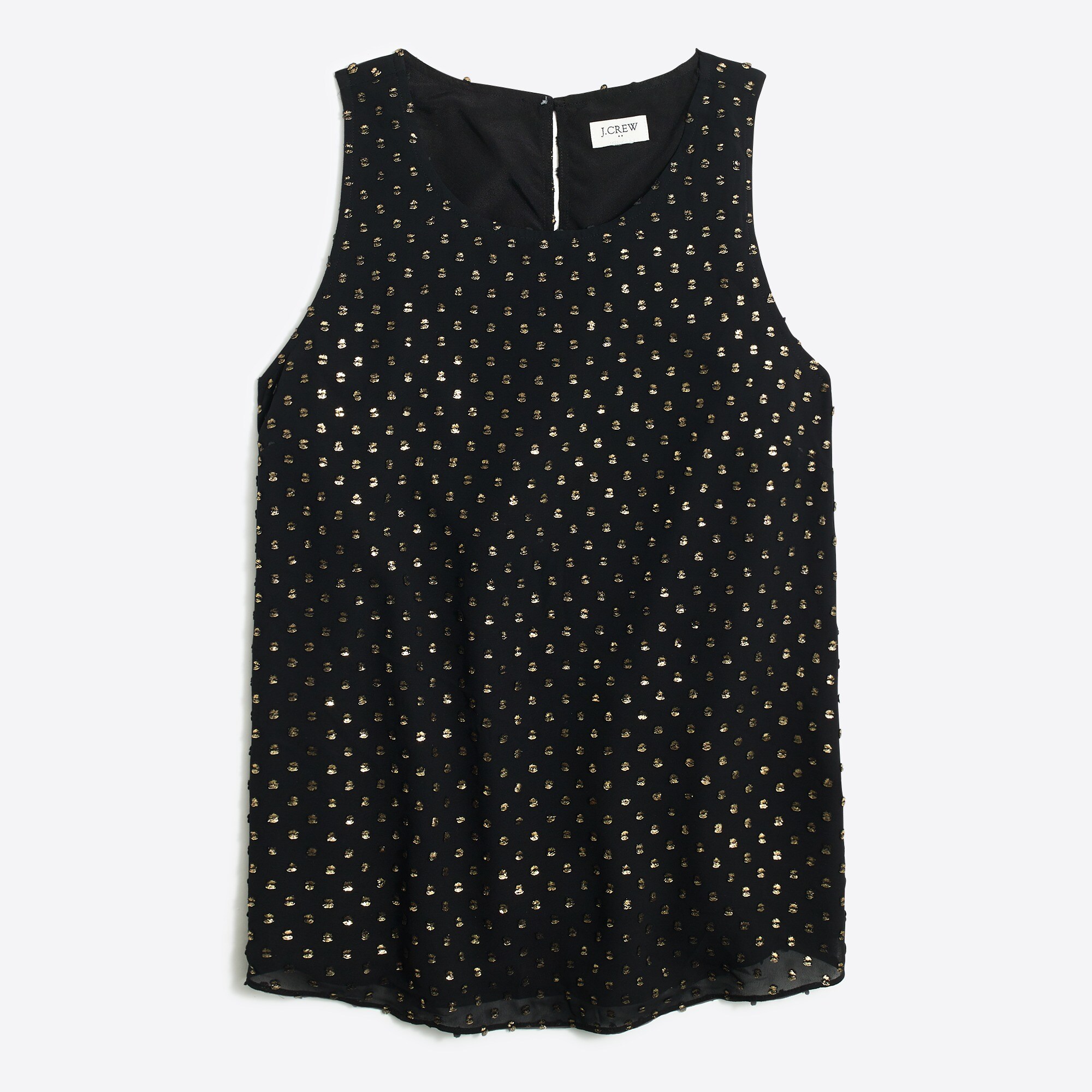 gold foil clip dot top for women