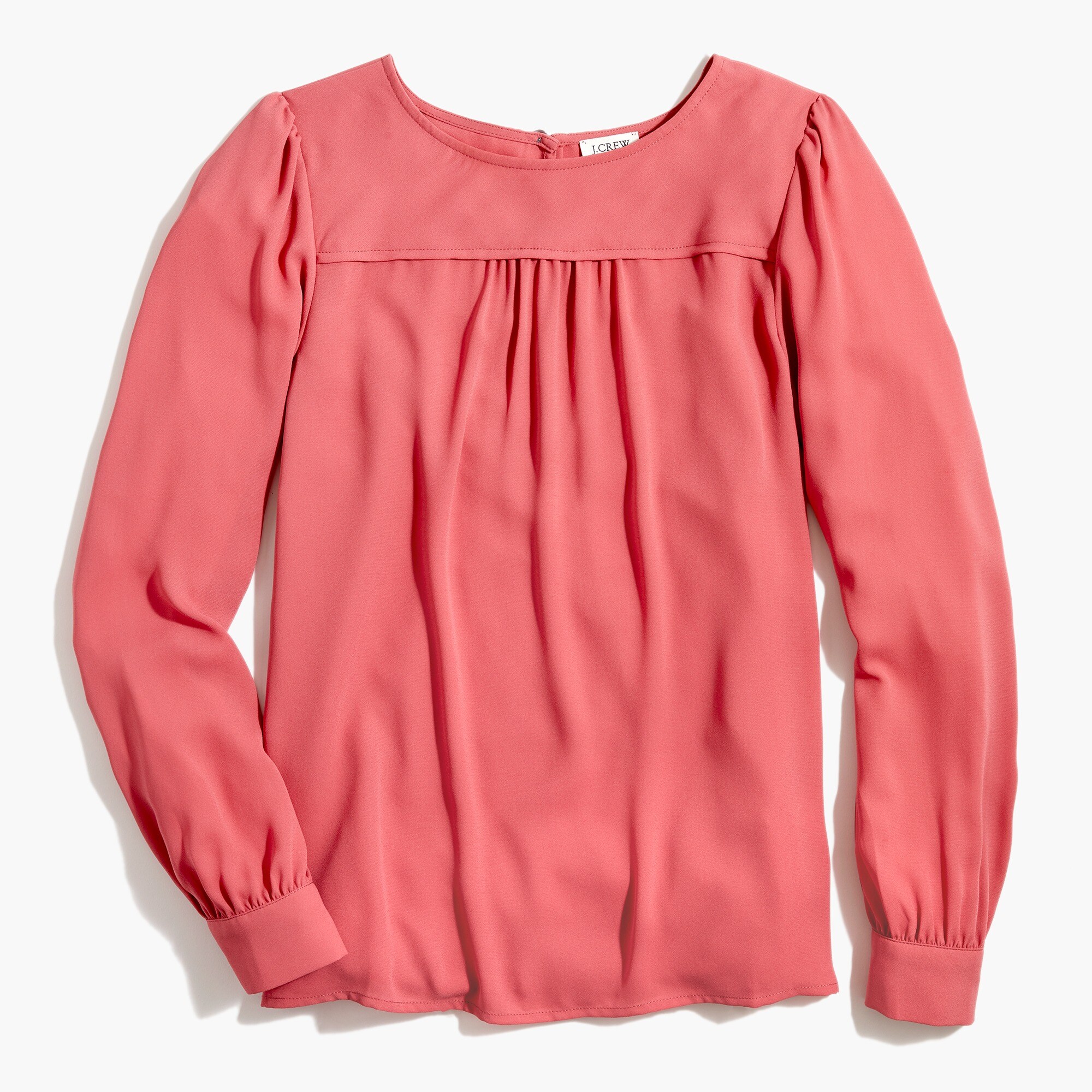 long-sleeve top with piping for women