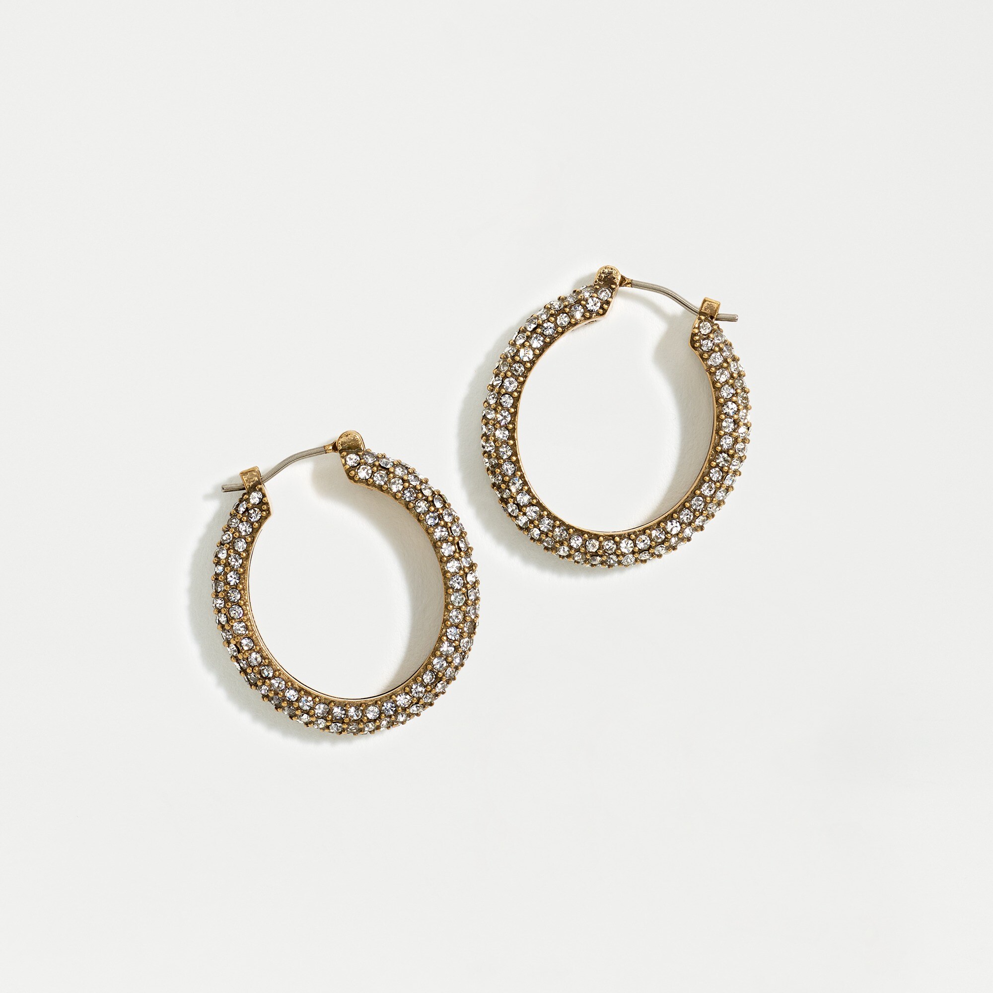 Rounded pavé hoop earrings