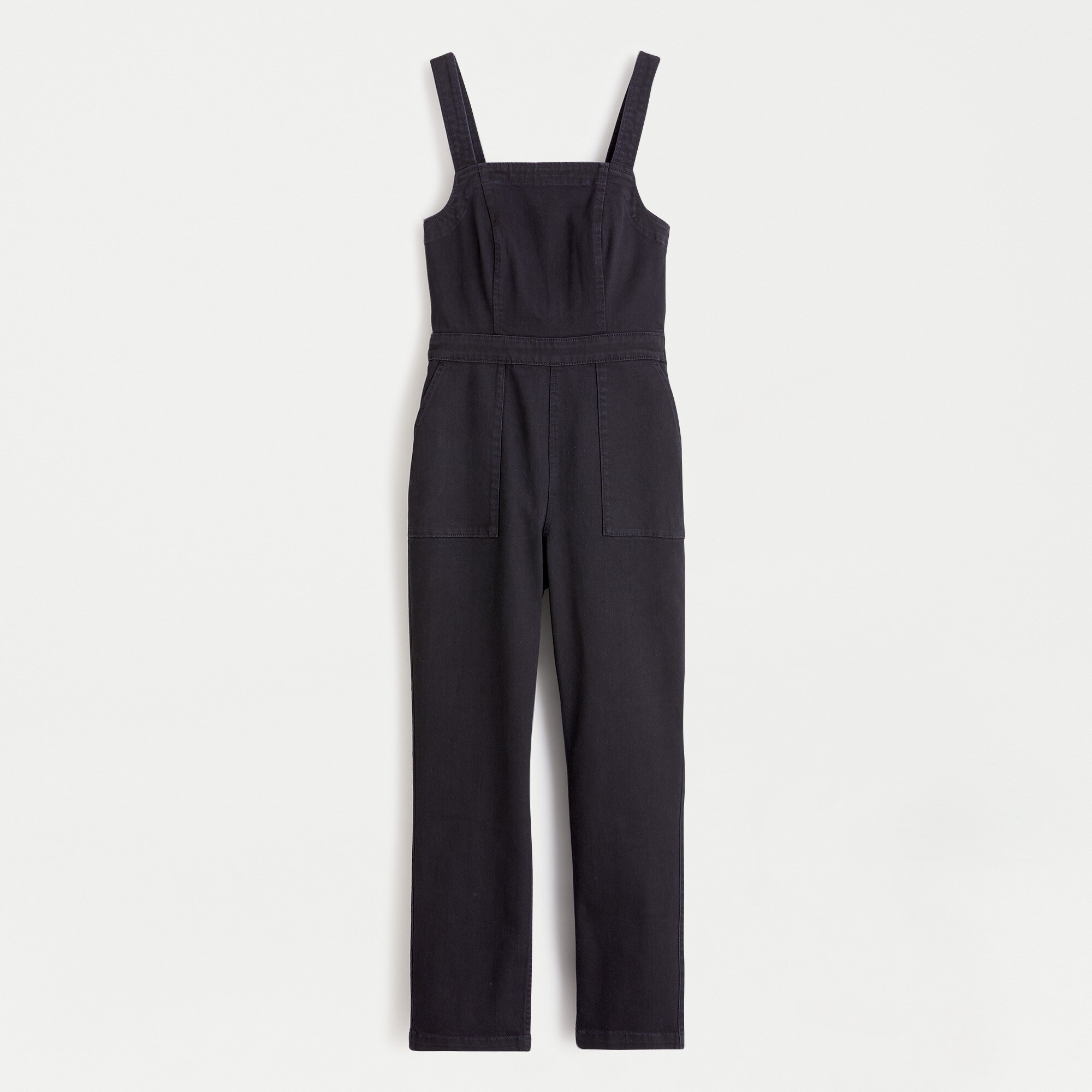 J.Crew: Washed Black Denim Coverall For Women