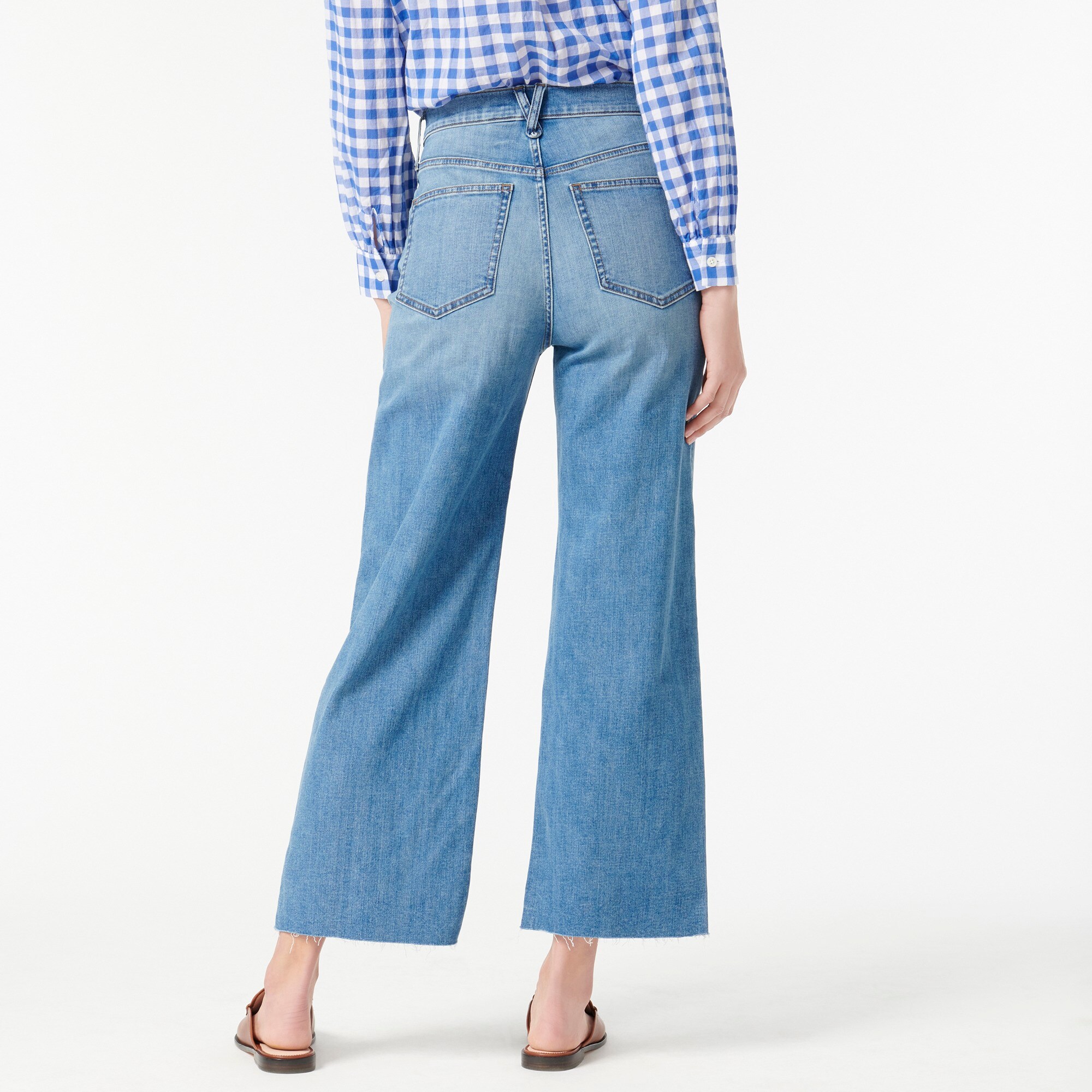 j crew wide leg trouser jean