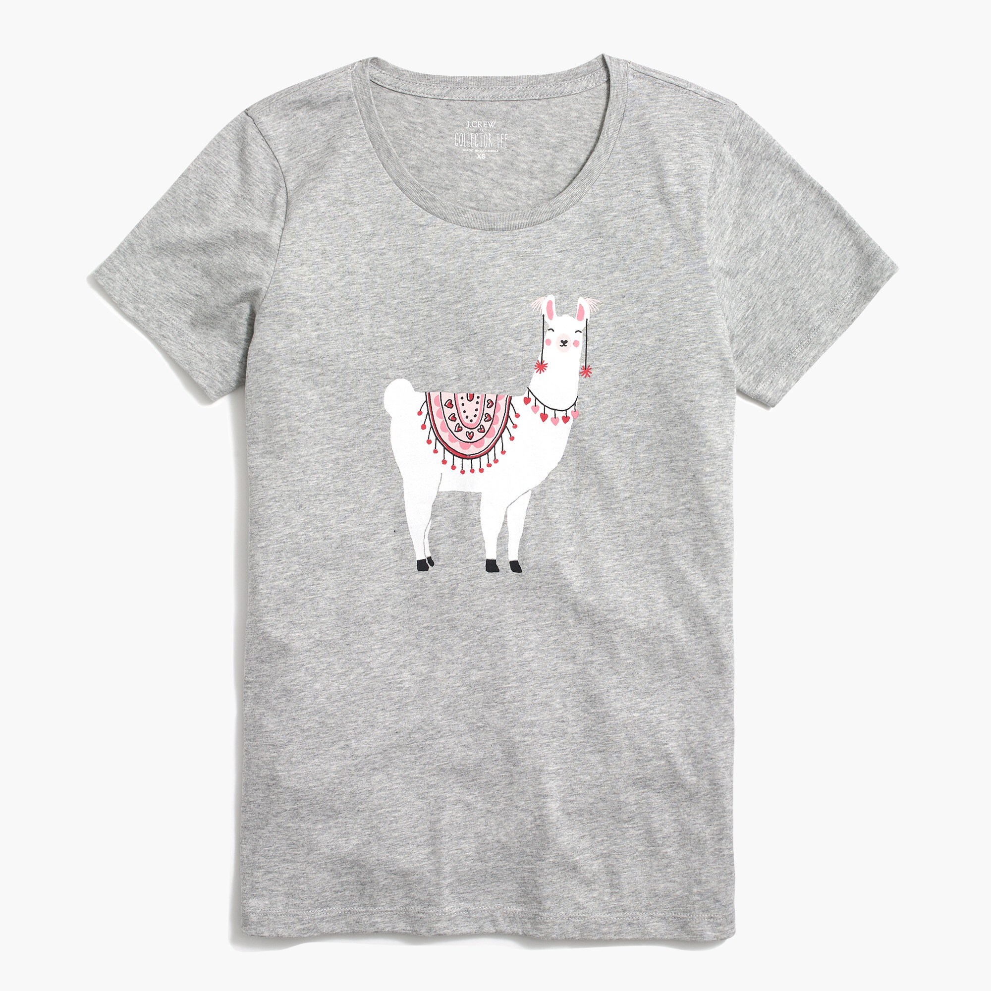 llama graphic tee for women