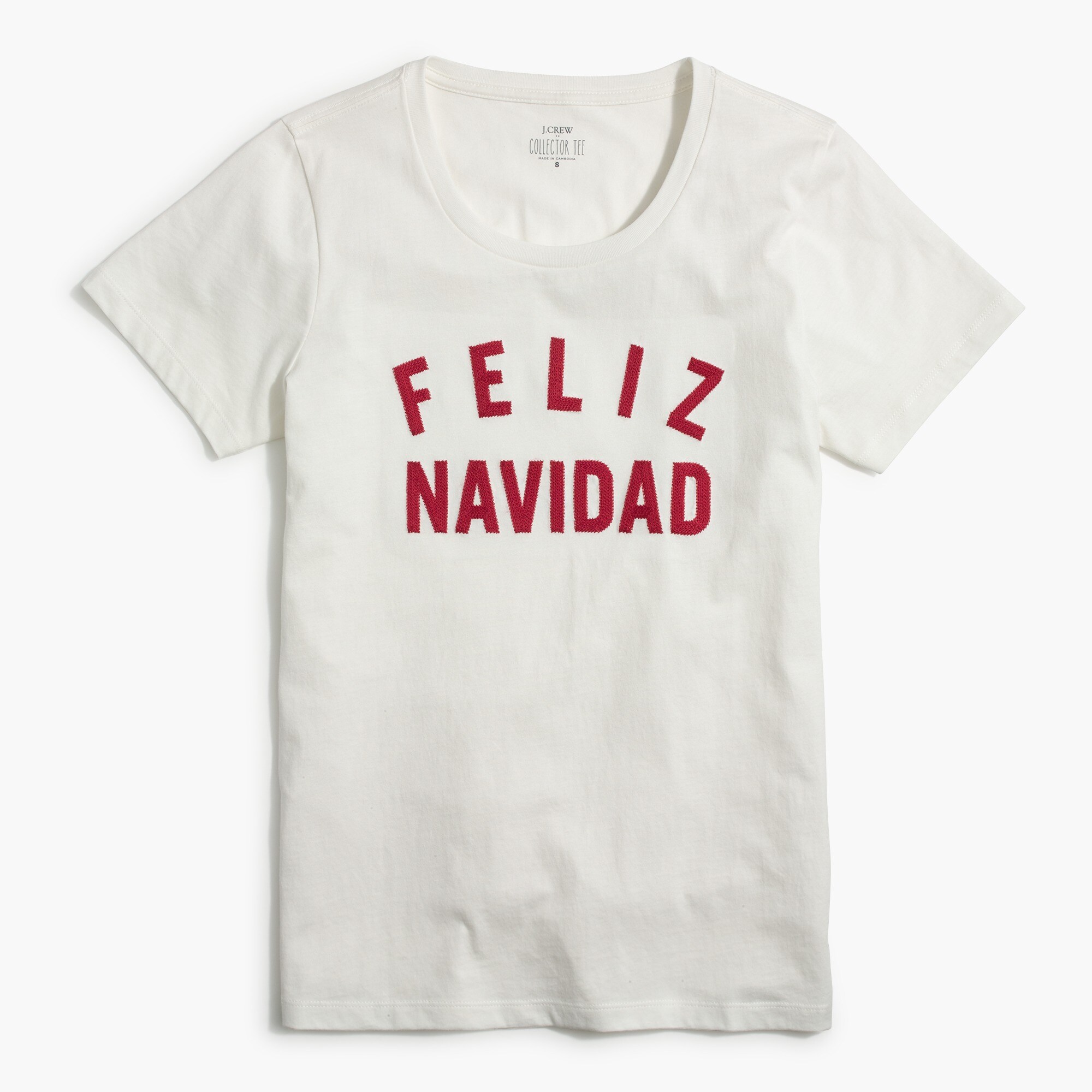 "feliz navidad" graphic tee for women